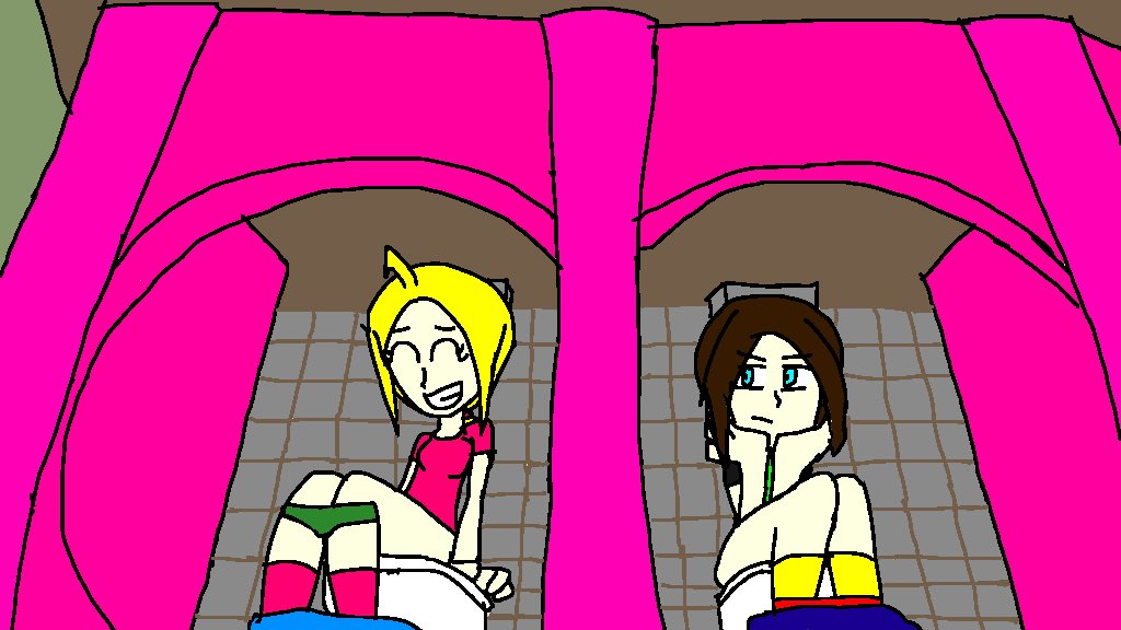 Saw that Panty &amp; Stocking are back next month and I wanted to a re-draw of that one scene but with my goobers