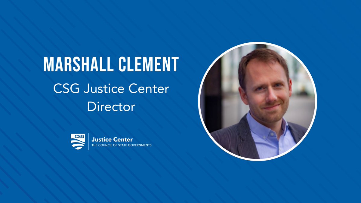The Council of State Governments (@csgovts) on Twitter photo Congratulations to the new <a href="/CSGJC/">CSG Justice Center</a> Director, Marshall Clement!
"For twenty years, Marshall has been an abiding force in growing the Justice Center, in fostering meaningful partnerships, in engaging state officials and other stakeholders, and in advancing the cause of building Congratulations to the new <a href="/CSGJC/">CSG Justice Center</a> Director, Marshall Clement!
"For twenty years, Marshall has been an abiding force in growing the Justice Center, in fostering meaningful partnerships, in engaging state officials and other stakeholders, and in advancing the cause of building