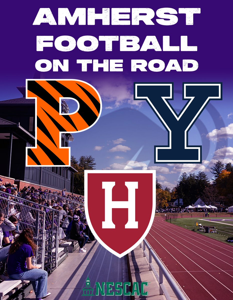 Amherst College Football (@amherstcollfb) on Twitter photo ‼️‼️ ON THE ROAD ‼️‼️
Our staff will be in attendance at these camps today looking for elite Student-Athletes.
Princeton
RC RB/TE: <a href="/coachgeenty/">Turner Geenty</a>
Yale
OL: <a href="/CoachMBallard/">Matt Ballard</a>
DC-LB: <a href="/Coach_Bussard/">Luke Bussard</a>
Harvard
OC-QB: <a href="/Coach_MGrove/">Malik Grove</a> ‼️‼️ ON THE ROAD ‼️‼️
Our staff will be in attendance at these camps today looking for elite Student-Athletes.
Princeton
RC RB/TE: <a href="/coachgeenty/">Turner Geenty</a>
Yale
OL: <a href="/CoachMBallard/">Matt Ballard</a>
DC-LB: <a href="/Coach_Bussard/">Luke Bussard</a>
Harvard
OC-QB: <a href="/Coach_MGrove/">Malik Grove</a>