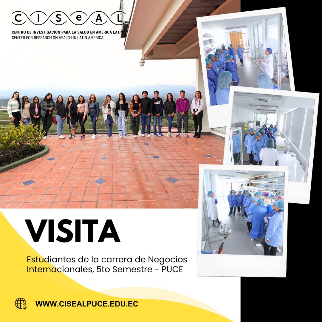 CISeAL_PUCE's tweet image. 📍 Estudiantes de 5to semestre de Negocios Internacionales PUCE visitaron el CISeAL y conocieron nuestro trabajo científico y multidisciplinario. ¡Gracias por su interés en la investigación que aporta al país!
#CISeAL #PUCE #NegociosInternacionales #CienciaParaLaVida