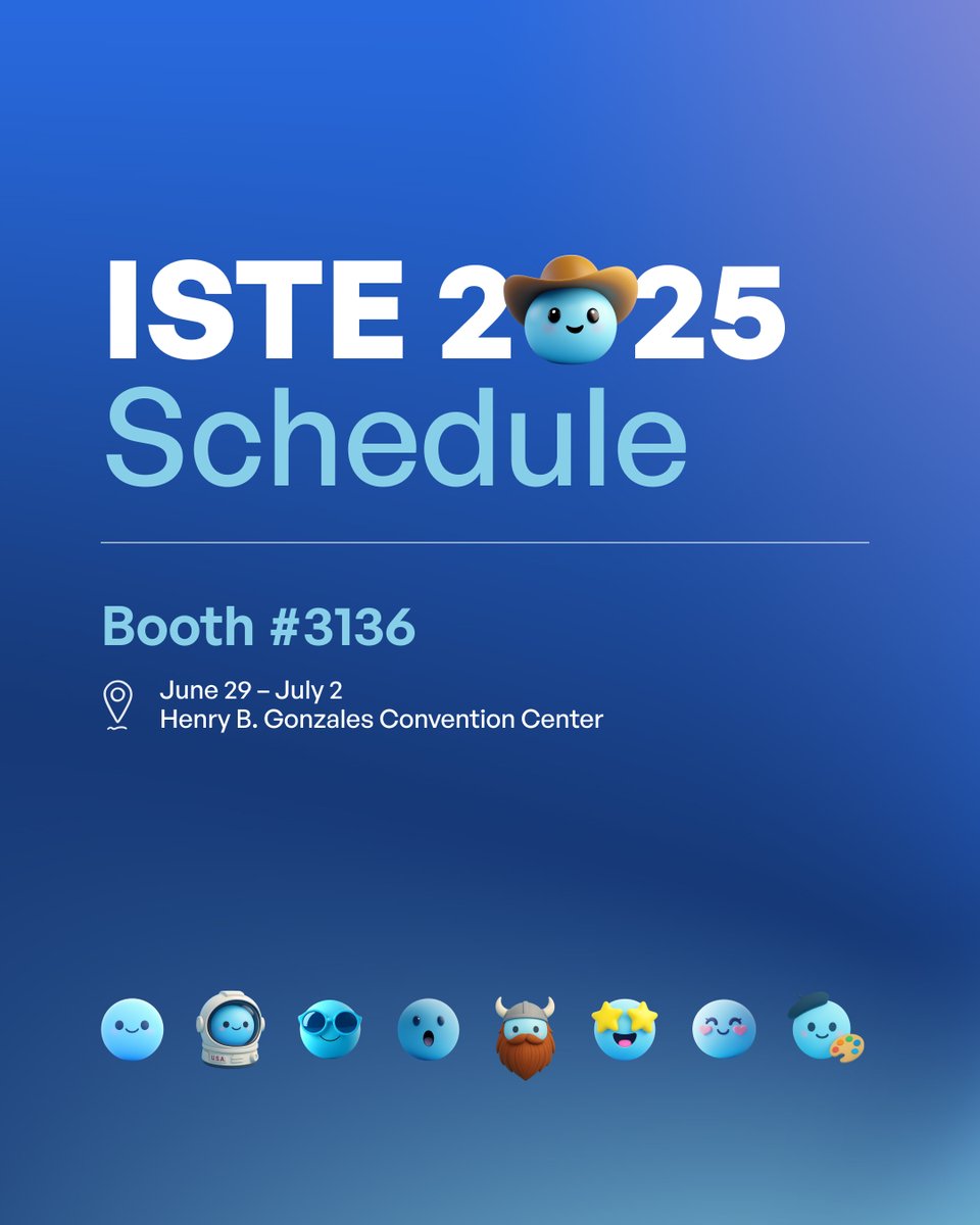 The ISTE Countdown is on!

Educators, don't miss your chance to be among the first to experience SchoolAI's new platform at Booth #3136.

Come hear amazing sessions from educators across the country and some students that are using SchoolAI in their classrooms!

p.s. Stop by our