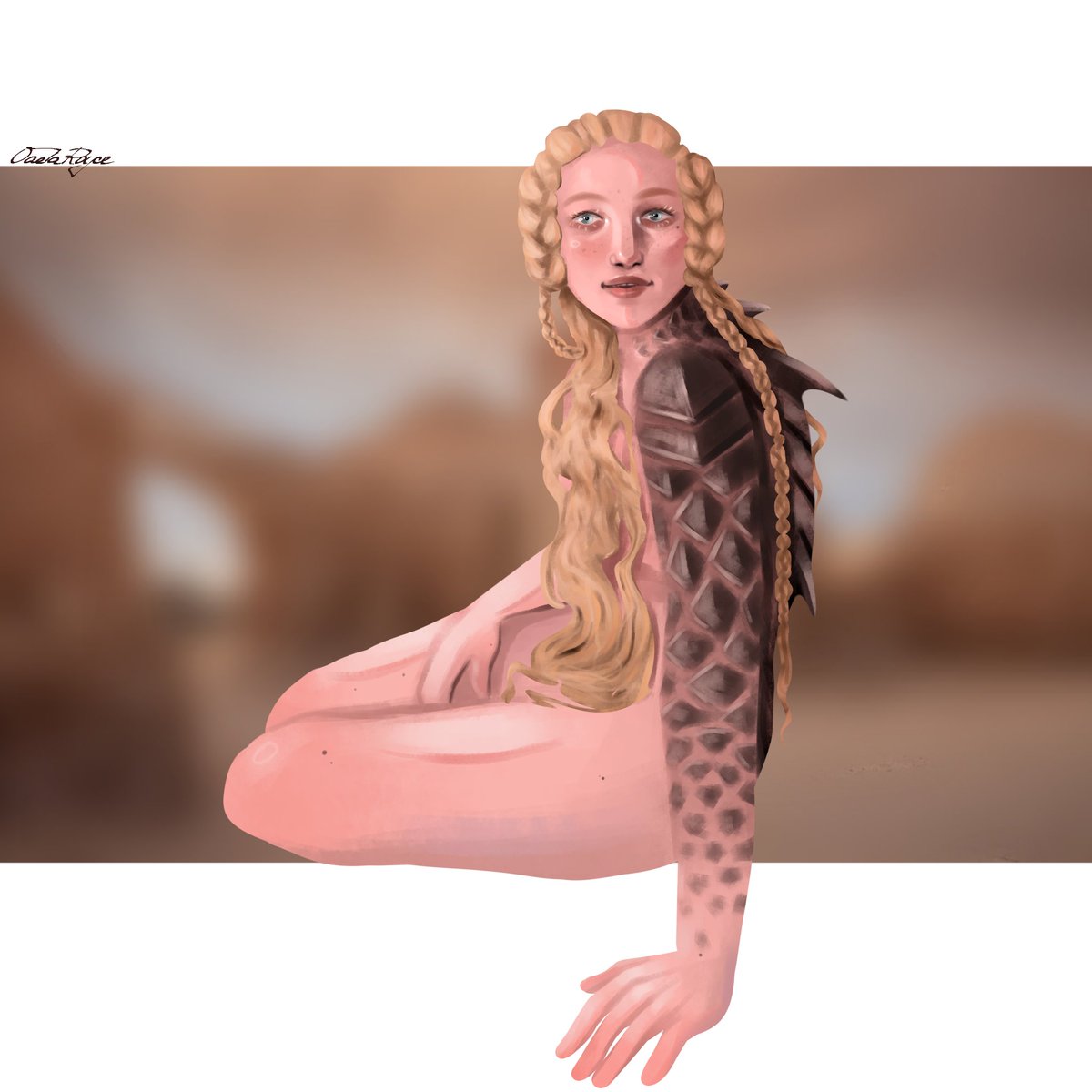 VaelaRoyce's tweet image. Life of Old Valyria, part 4/?

Look at her, what a sight to behold. She&apos;s wild, she&apos;s free, she&apos;s barefoot and happy, in harmony with herself and nature. I don&apos;t know her, but I love her. 

#hotd #houseofthedragon #asoiaf #asoiafart #oldvalyria #vaelaroyce