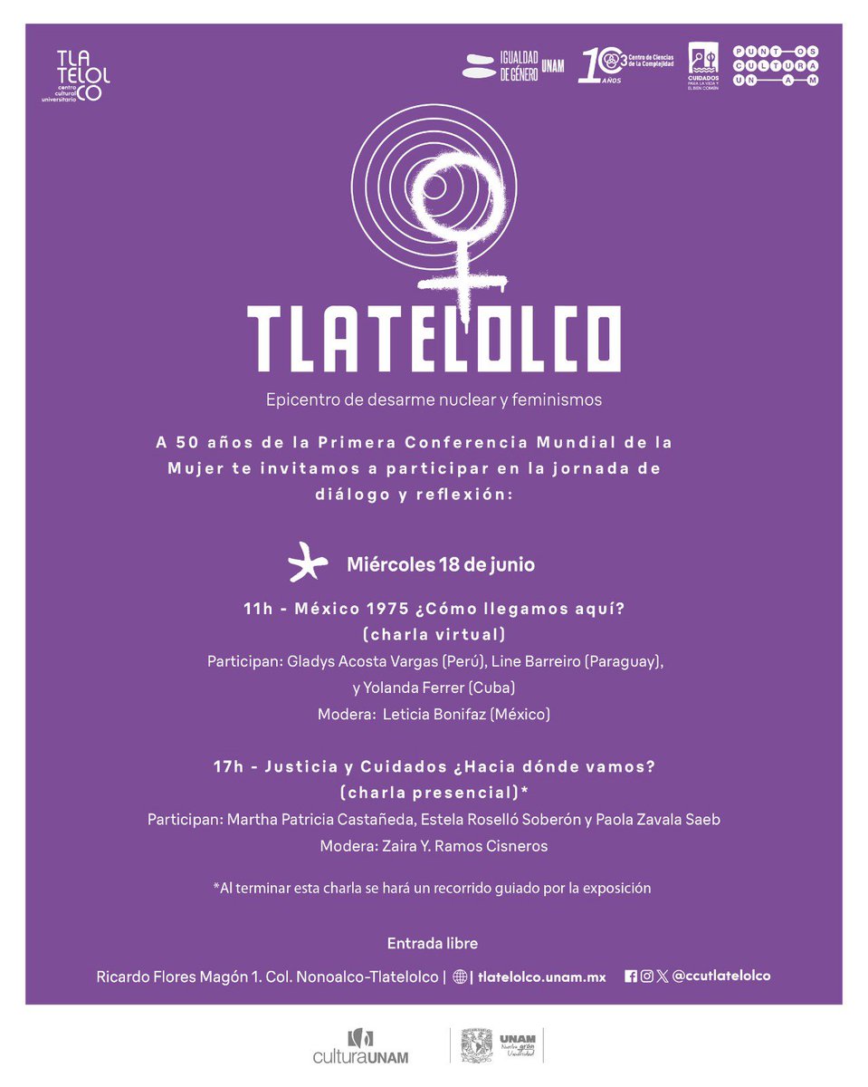 Mañana, cuatro ex integrantes del Comité CEDAW hablaremos del impacto de la Conferencia de México 75 en el nacimiento de la CEDAW.
