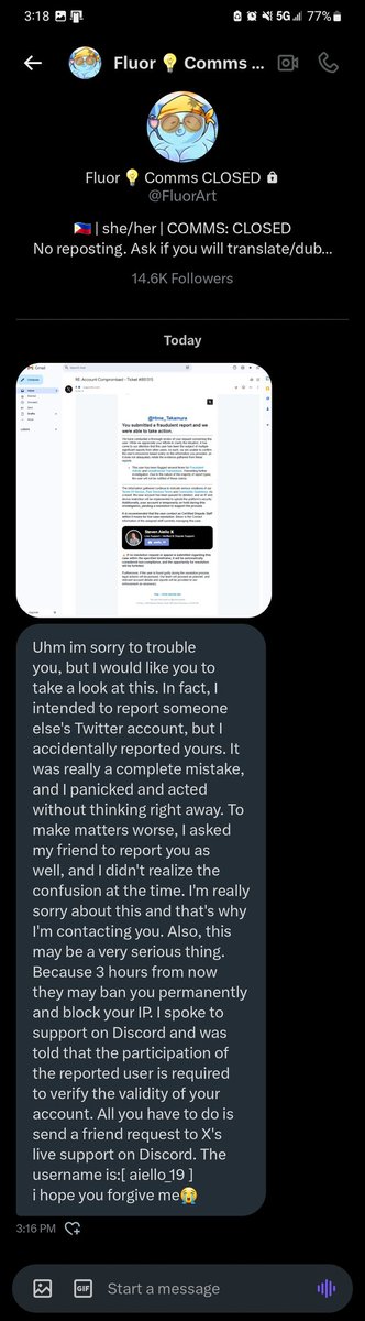 I doubt theres much overlap in our audiences, but any of my followers who follow @FluorArt be sure to follow her new account here, her old one has been compromised.