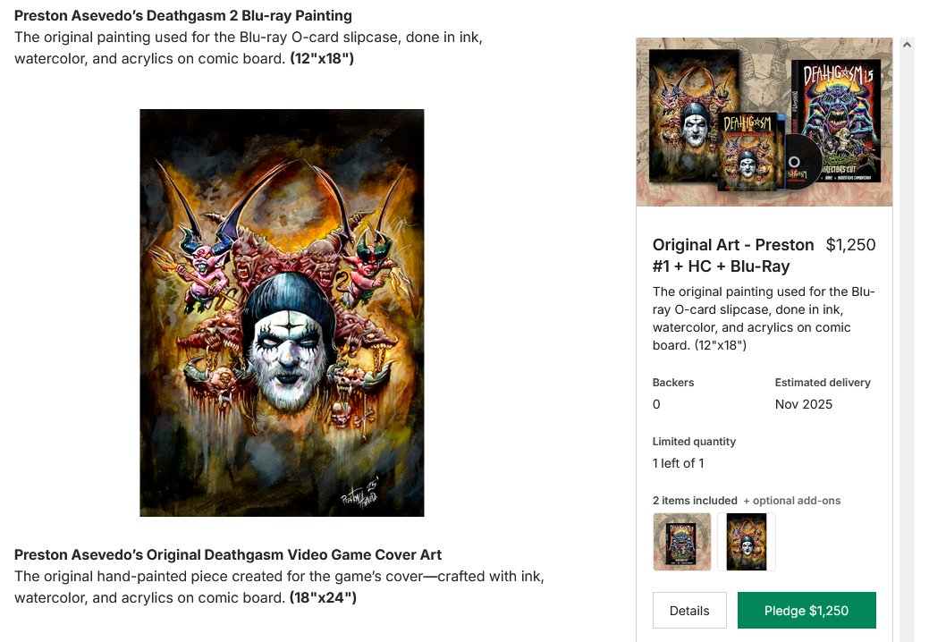Preston Asevedo AKA: Doc Salem AKA: Nicky the PIPE (@nickythepipe) on Twitter photo want to own my original deathgasm bluray art?
kickstarter.com/projects/bitbo…
#deathgasm #bitbotmedia <a href="/wearebitbot/">Bit Bot Media</a> <a href="/HeavyMetalInk/">Heavy Metal</a> <a href="/2000AD/">2000 AD Comics</a> <a href="/Joshua_Viola/">Joshua Viola</a> <a href="/BATT_MURK/">BATT MURK (Commissions Closed)</a> #heavymetal #deathmetal want to own my original deathgasm bluray art?
kickstarter.com/projects/bitbo…
#deathgasm #bitbotmedia <a href="/wearebitbot/">Bit Bot Media</a> <a href="/HeavyMetalInk/">Heavy Metal</a> <a href="/2000AD/">2000 AD Comics</a> <a href="/Joshua_Viola/">Joshua Viola</a> <a href="/BATT_MURK/">BATT MURK (Commissions Closed)</a> #heavymetal #deathmetal