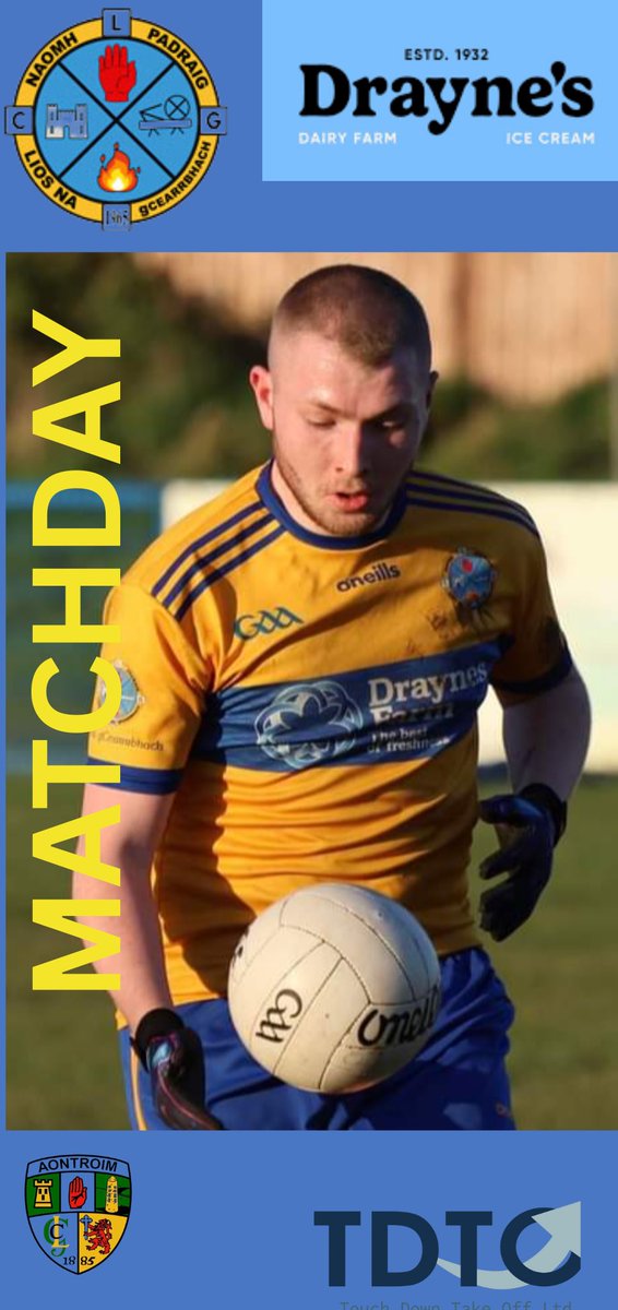 Best of luck to our senior men and management team as they take on Glenavy Gac tomorrow evening at GLENAVY

🟡🔵 Let’s get behind the lads!
 
🆚 Glenavy Gac
⏰ 7:30 PM
🏆 O’Neills ACFL Division 2 
🏟️ Glenavy 

A special thanks to our matchday ball sponsor TOUCH DOWN TAKE OFF LTD