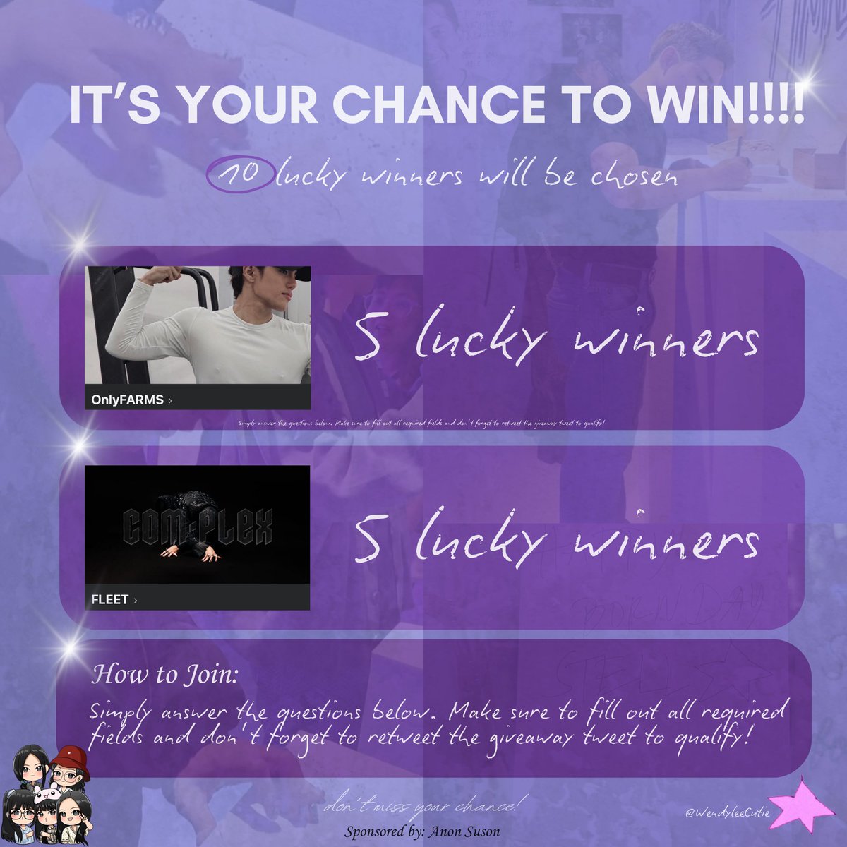 GIVEAWAY ALERT! ⭐️

Get a chance to win a FREE subscription to OnlyFARMS and Fleet Hub!

How to Join:
1. Fill out the form below make sure all required fields are complete.
forms.gle/LgfVhZFhqCxa95…
2. Retweet this tweet to qualify!

Good luck! 💜
#kentell #kentellverse #Giveaway