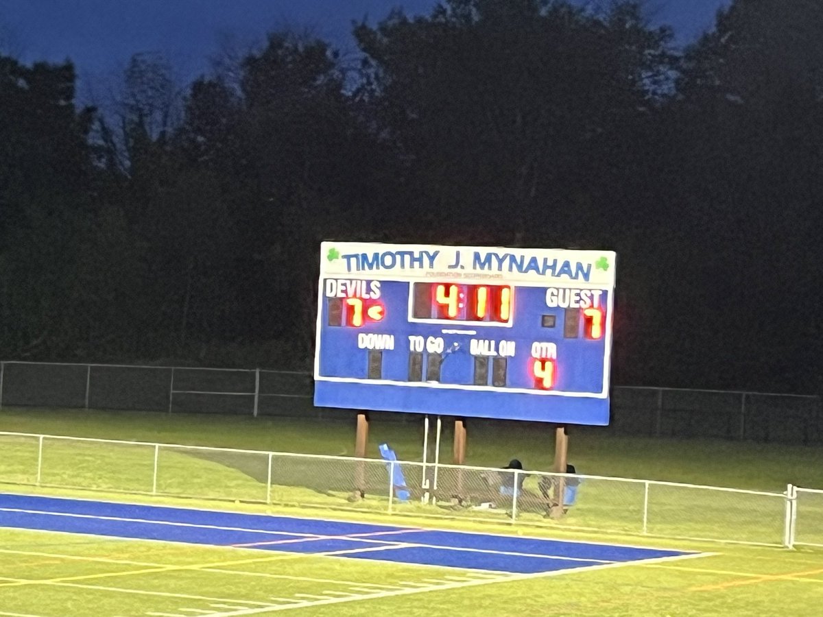 And we have Overtime in Lewiston. Rangers &amp; Warriors going into extra time all tied up 7-7.