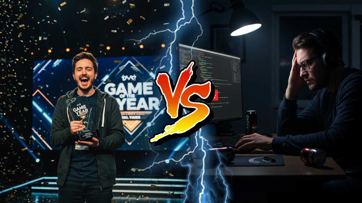 leedeostudio's tweet image. Expectativa: levantar el trofeo a Juego del Año. 🏆
Realidad: noches de código, frustración y cafeína.

Desmontamos los mitos del desarrollo indie y te mostramos el camino real. El vídeo completo te espera en el comentario de abajo 👇

#desarrollodevideojuegos #gamedev #indiedev