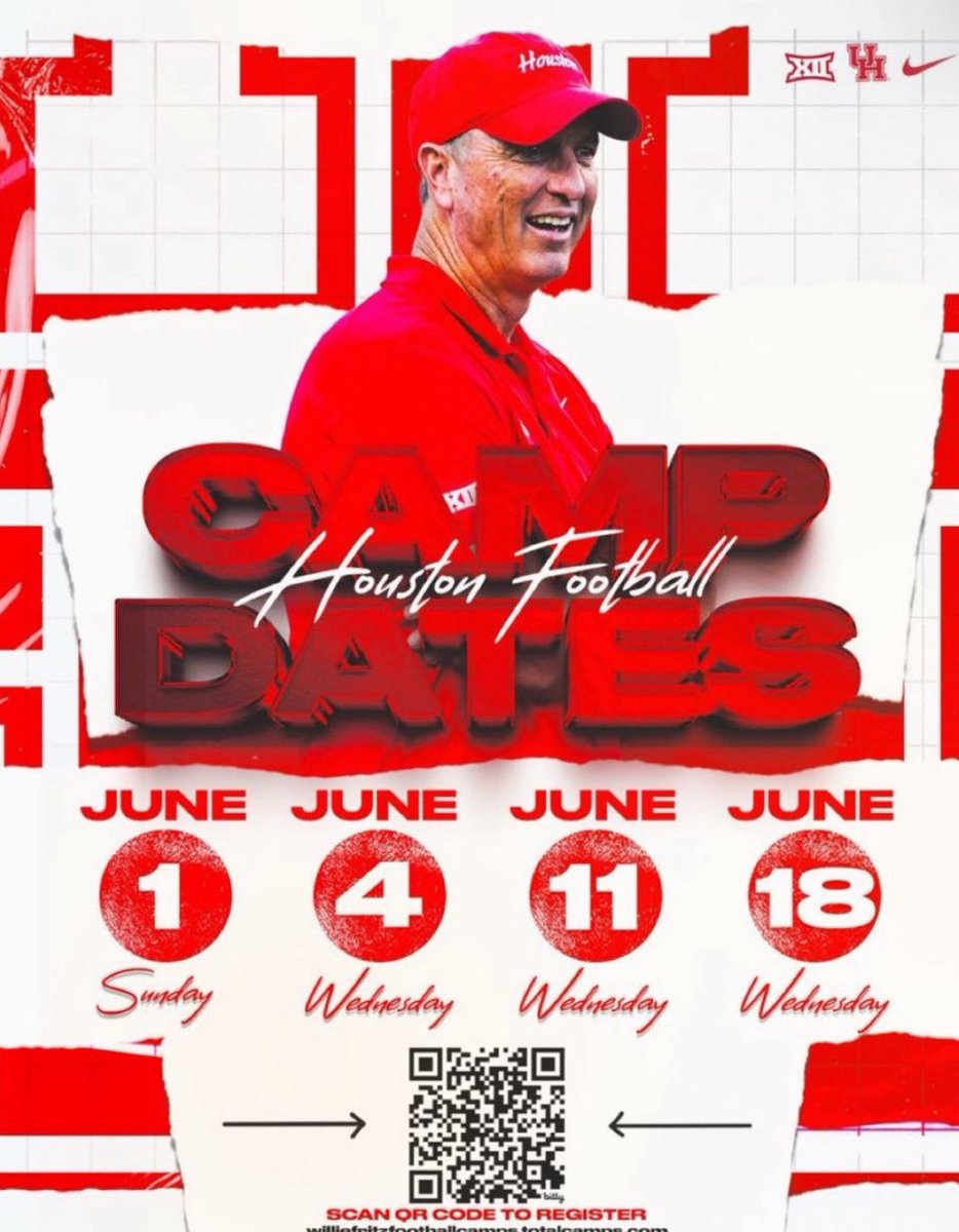 I will be attending <a href="/UHCougarFB/">Houston Football</a> camp tomorrow Im ready to compete!! <a href="/CoachShawnBell/">Shawn Bell</a>