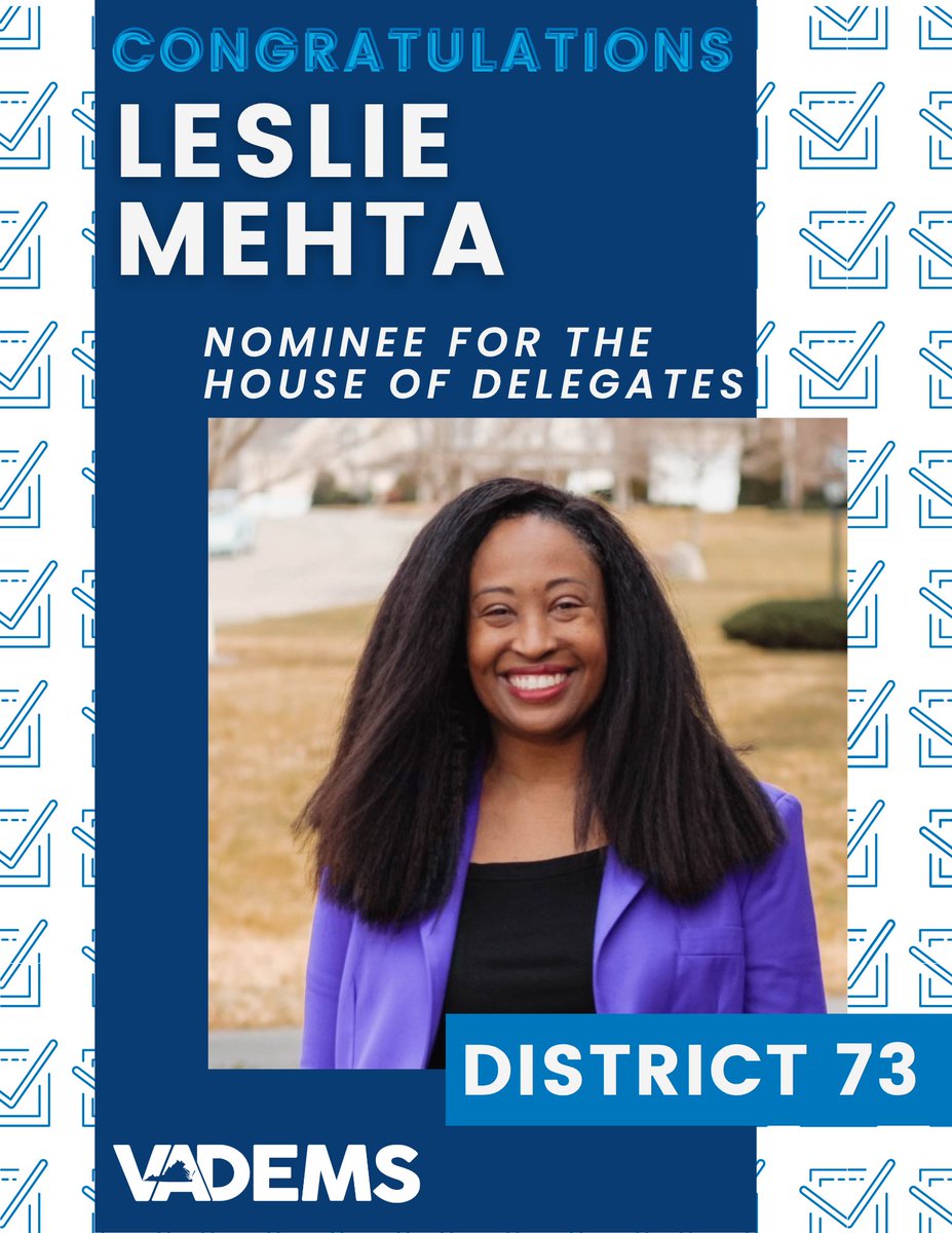 Congratulations <a href="/LeslieMehtaVA/">Leslie Mehta</a> ☑️