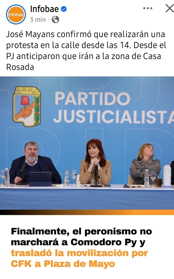 El día que un gobierno y la justicia se decidan a meter preso a cada peronchokirchnerista, (senador, diputado, dirigente, gremialista, fanático, etc etc) que viven haciendo quilombo, es el día que seremos UN PAIS.
No lo hizo <a href="/mauriciomacri/">Mauricio Macri</a> no lo hará <a href="/JMilei/">Javier Milei</a> ni <a href="/PatoBullrich/">Patricia Bullrich</a>