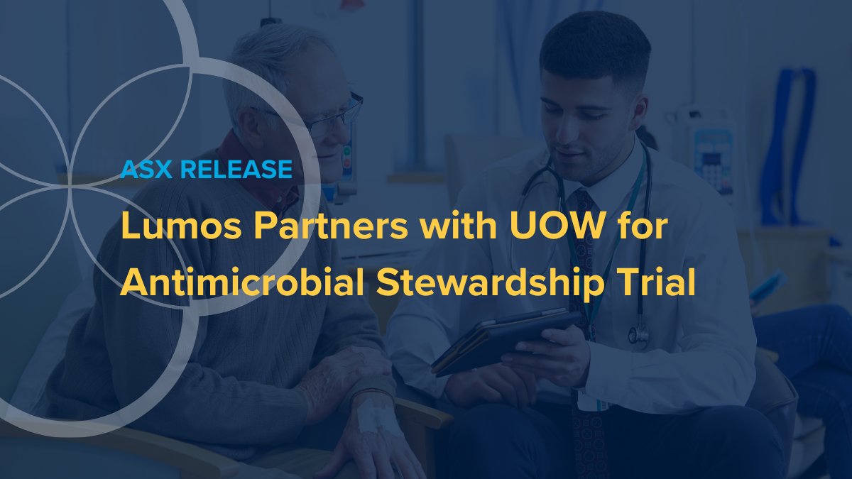 FebriDx® will be used as part of the University of Wollongong's OPTIMAS-GP Trial - a major $2.7 million antimicrobial stewardship study funded by the Australian Government's Medical Research Future Fund. Read the ASX release: bit.ly/LDX-UOW$LDX #LDX #Lumos #FebriDx #AMR