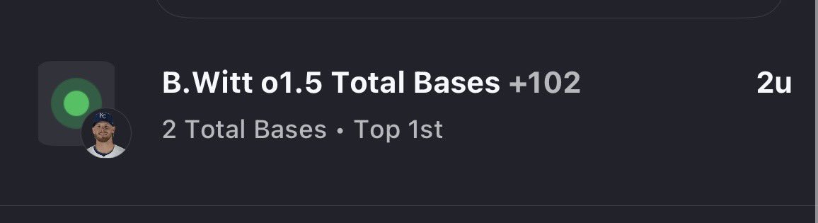 ✅✅CASH IT 💰💰

2unit Play ✅ +2U 

⚾️B.Witt 1.5 TB +102 ✅
#FountainsUp