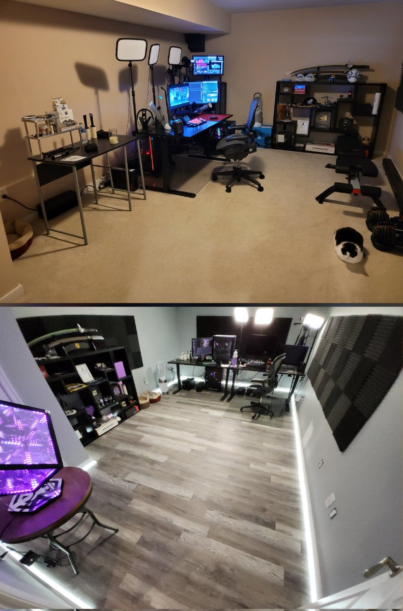 Kephrii's tweet image. Before &amp;amp; After Stream Room Renovations