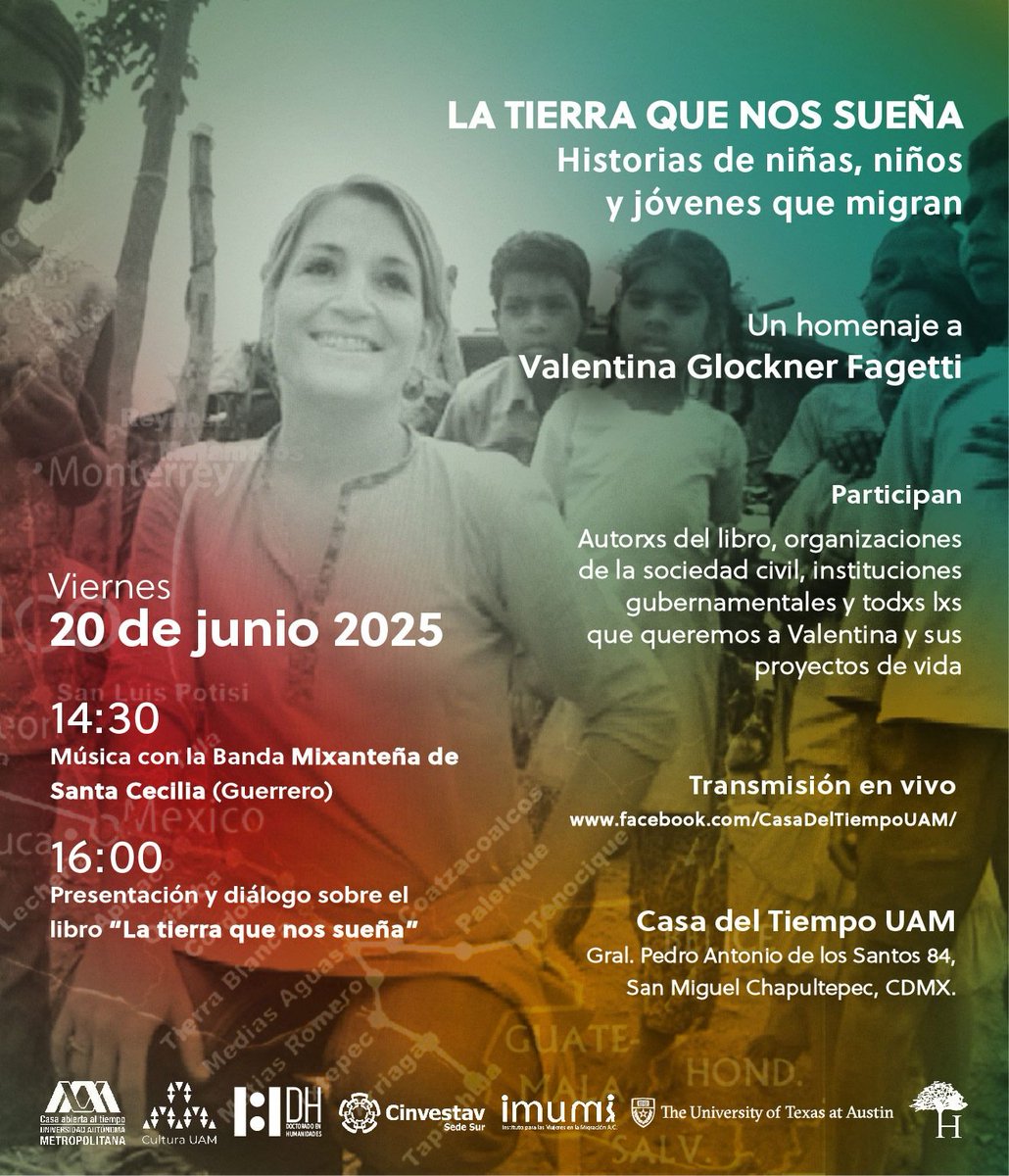 Hacemos extensiva la invitación para asistir a este homenaje póstumo a Valentina Glockner Fagetti.