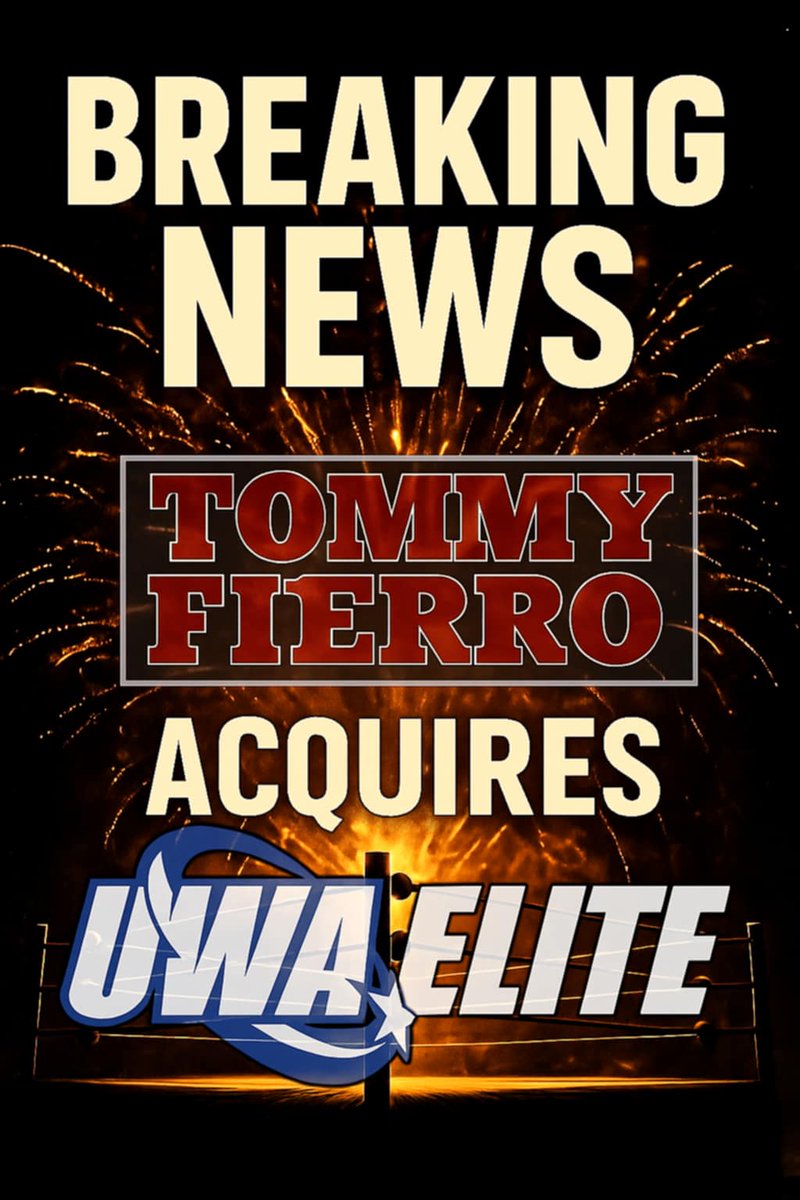 UWA Elite (@uwaelite) on Twitter photo BREAKING NEWS - TOMMY FIERRO ACQUIRES UWA ELITE PRO WRESTLING
One day after announcing that UWA Elite Pro Wrestling would be closing down at the conclusion of the 2025 season, we have a new announcement...
After witnessing the outpouring of support from UWA Elite roster, staff, BREAKING NEWS - TOMMY FIERRO ACQUIRES UWA ELITE PRO WRESTLING
One day after announcing that UWA Elite Pro Wrestling would be closing down at the conclusion of the 2025 season, we have a new announcement...
After witnessing the outpouring of support from UWA Elite roster, staff,