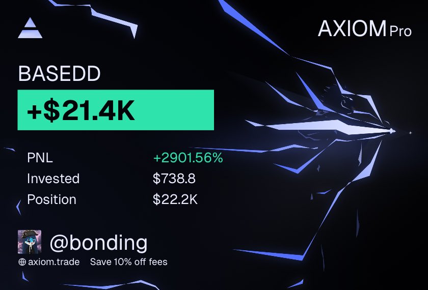 thanks for playing $BASEDD

axiom.trade/@bonding