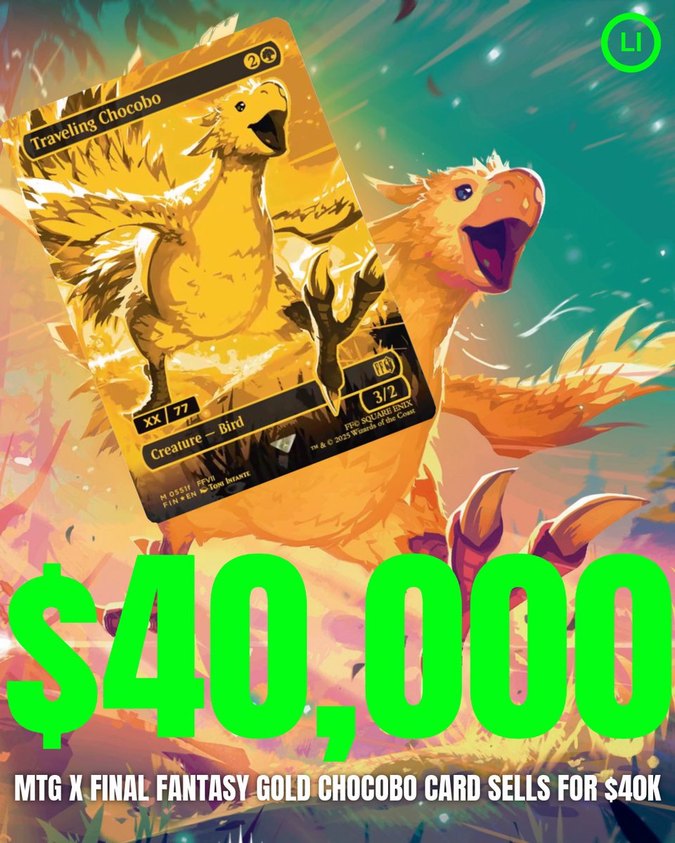 limited_issue's tweet photo. A serialized MTG x Final Fantasy card just sold for $40,000 — the highest known sale from the crossover set that just released 🔥 https://t.co/uLYRQYhHjp