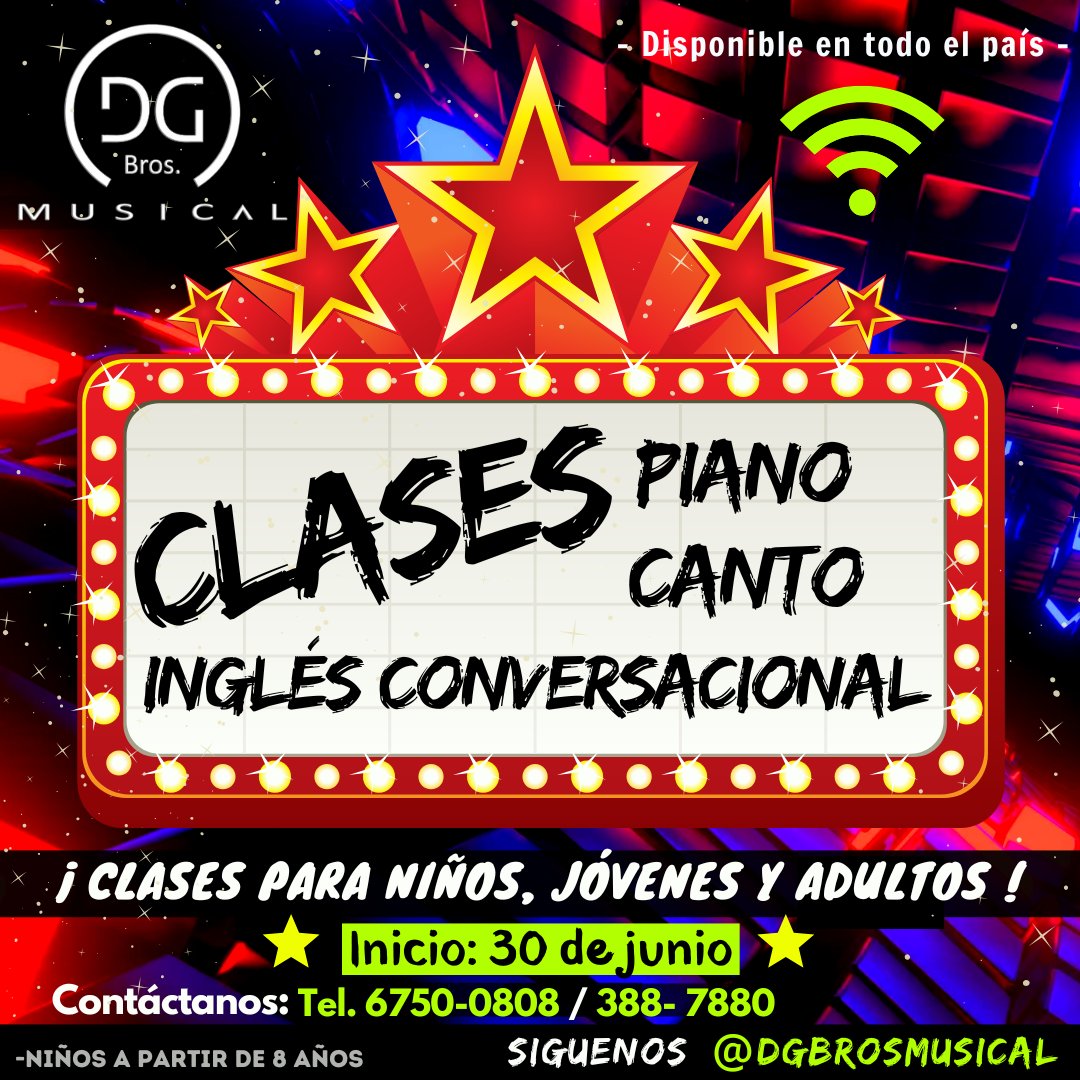 DG Bros. Musical (@dgbrosmusical) on Twitter photo 🇵🇦 Clases de Piano, Canto e Inglés Conversacional 📚
Contáctanos 6750-0808/388-7880
#lascumbres #darien #Colon #panamaoeste #cocle #veraguas #lossantos #chiriqui #herrera #bocasdeltoro #panama #panamanorte #villazaita <a href="/PublicatePTY/">@PublicatePTY 🇵🇦🇵🇦</a> 🇵🇦 Clases de Piano, Canto e Inglés Conversacional 📚
Contáctanos 6750-0808/388-7880
#lascumbres #darien #Colon #panamaoeste #cocle #veraguas #lossantos #chiriqui #herrera #bocasdeltoro #panama #panamanorte #villazaita <a href="/PublicatePTY/">@PublicatePTY 🇵🇦🇵🇦</a>