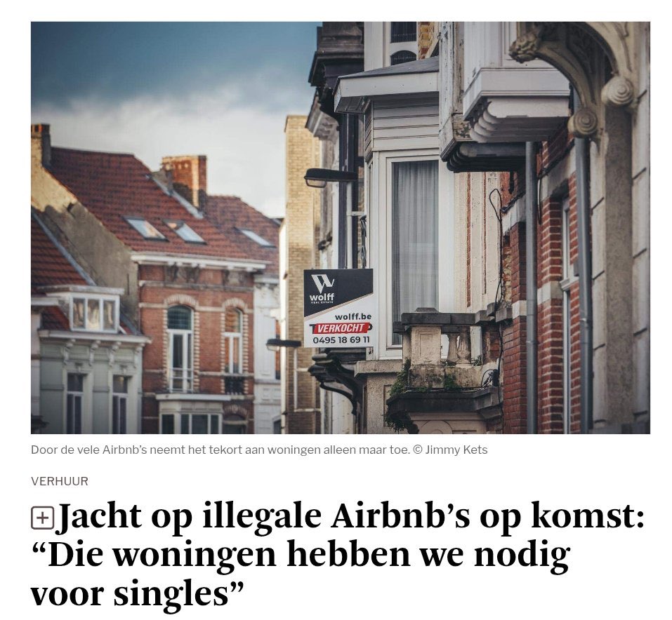 thomas_spaas's tweet photo. Nu zijn het toeristen, maar over een paar jaar zijn singles de zondebok. De belangrijkste onderliggende factor is immers migratie, en die mag naar goede gewoonte weer niet benoemd worden.

2030: "Alleen wonen? Asociaal. 'We' hebben die woningen nodig voor gezinnen." Gegarandeerd. https://t.co/rL4luOMt1r