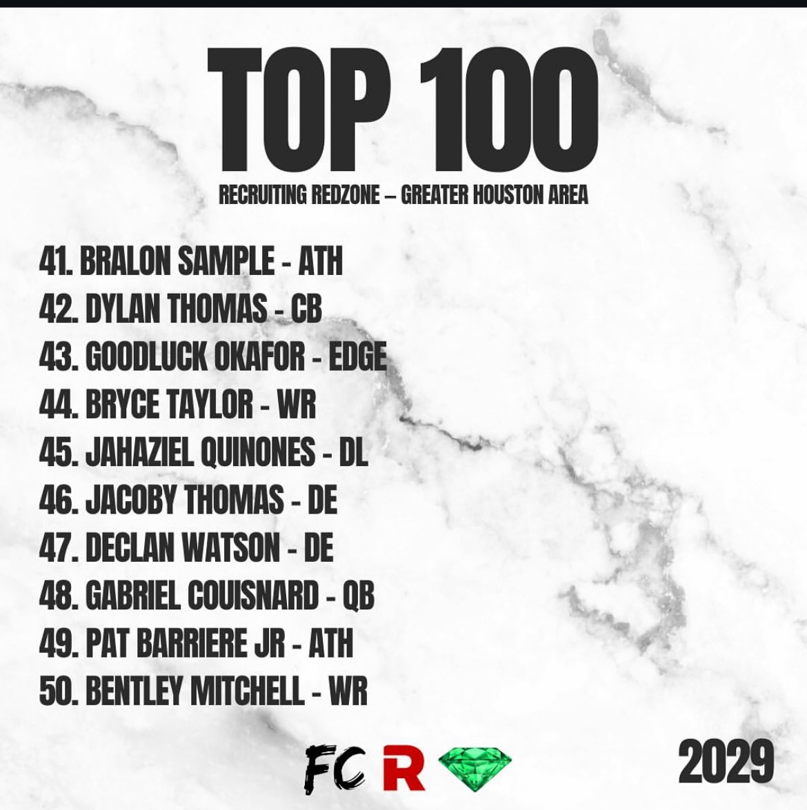 ayesampp's tweet image. Blessed to be the no.41 ranked athlete in the Houston area 
#AGTG