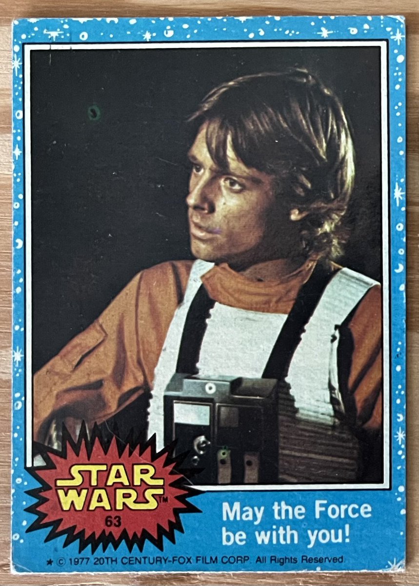 <a href="/TGNCards/">Tyler 🃏</a> 1977 Topps Luke Skywalker (RC?) #63. $4