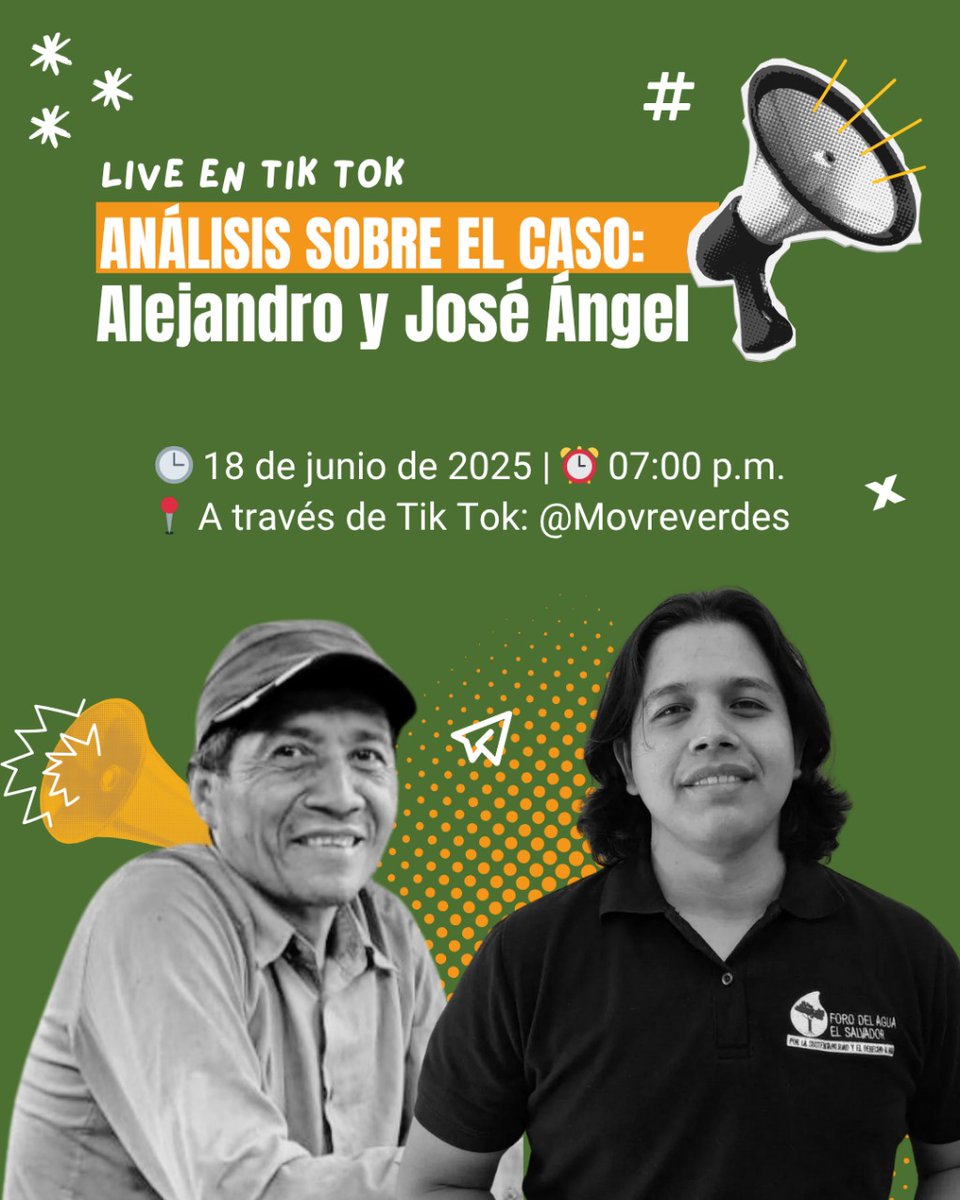 Mañana a través de TikTok Live 🚨🌱📢

#LibertadParaAlejandro #LibertadParaJoséÁngel 🌷