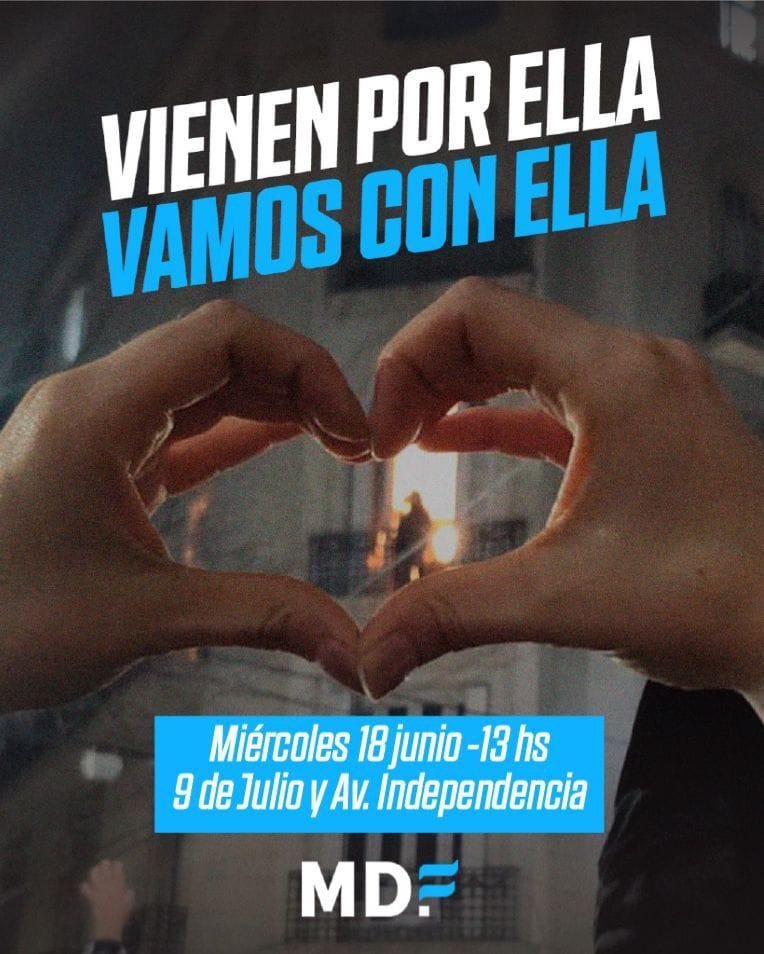 fmoreiraok's tweet photo. Mañana acompañamos a @CFKArgentina en las calles para defender la democracia. 

Nos encontramos en 9 de julio y Av. Independencia a las 13 h. 

#ArgentinaConCristina https://t.co/1bkRA5hWQW