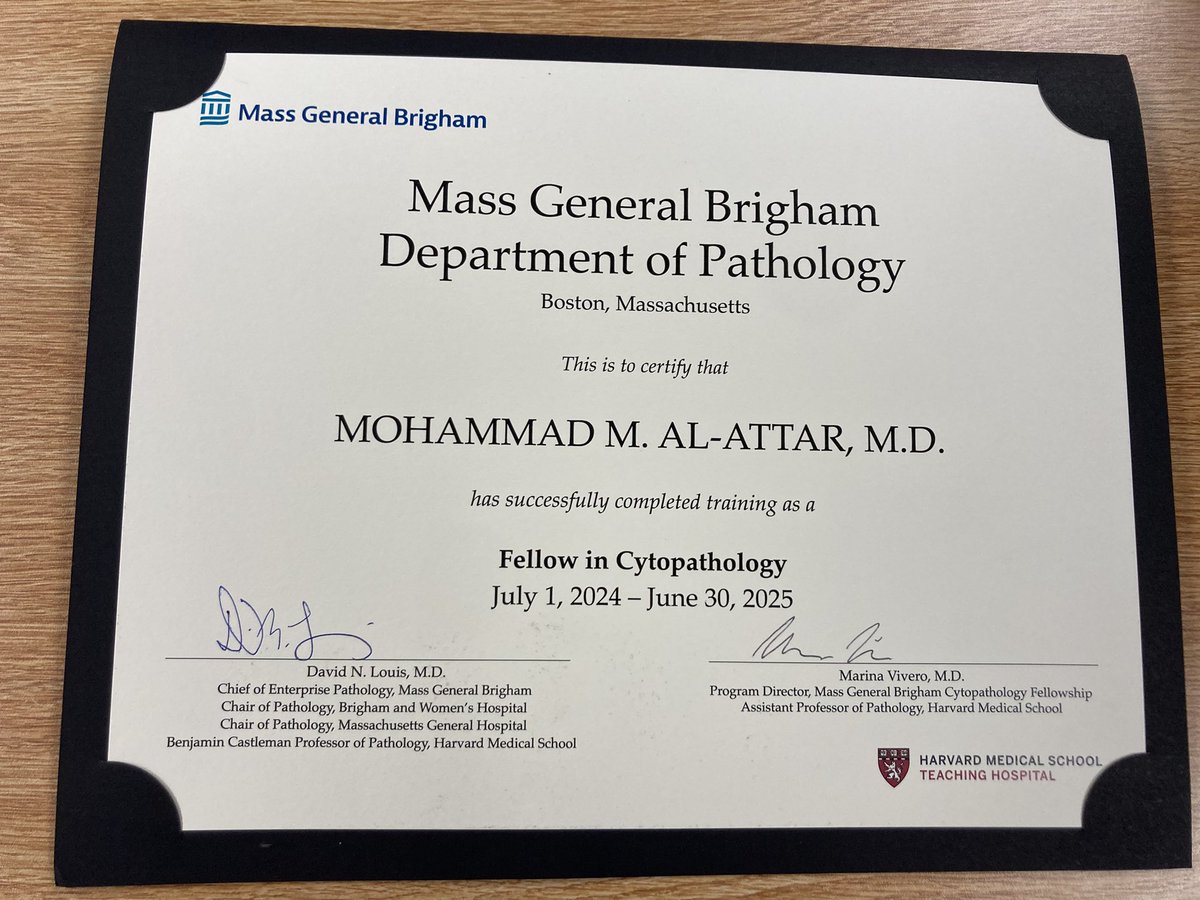 Final year of pathology training (maybe?!)

Cytopathology Fellowship graduation!
Mass General Brigham - Harvard Medical School

Grateful for a wonderful year with lovely friends and mentors!