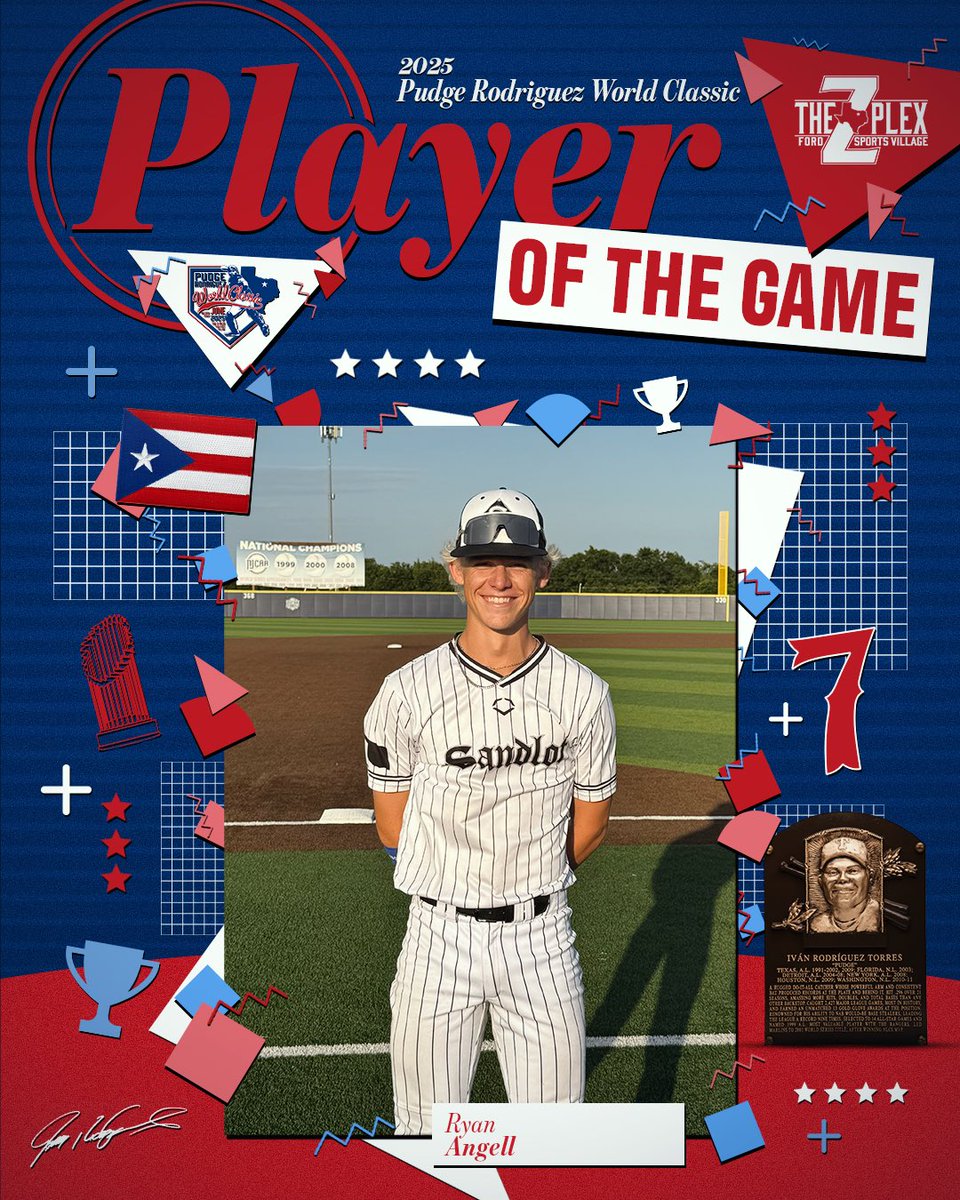 โญFive Tool Texasโญ (@fivetooltexas) on Twitter photo #PudgeWC F: <a href="/Sandlot_Tulsa/">Sandlot Baseball</a> Huey 16U 8, Wichita Rangers 1
PoG: <a href="/R_Angell00/">Ryan Angell</a> 3.1 IP, 6K, ER | 1-2, 2B, R #PudgeWC F: <a href="/Sandlot_Tulsa/">Sandlot Baseball</a> Huey 16U 8, Wichita Rangers 1
PoG: <a href="/R_Angell00/">Ryan Angell</a> 3.1 IP, 6K, ER | 1-2, 2B, R
