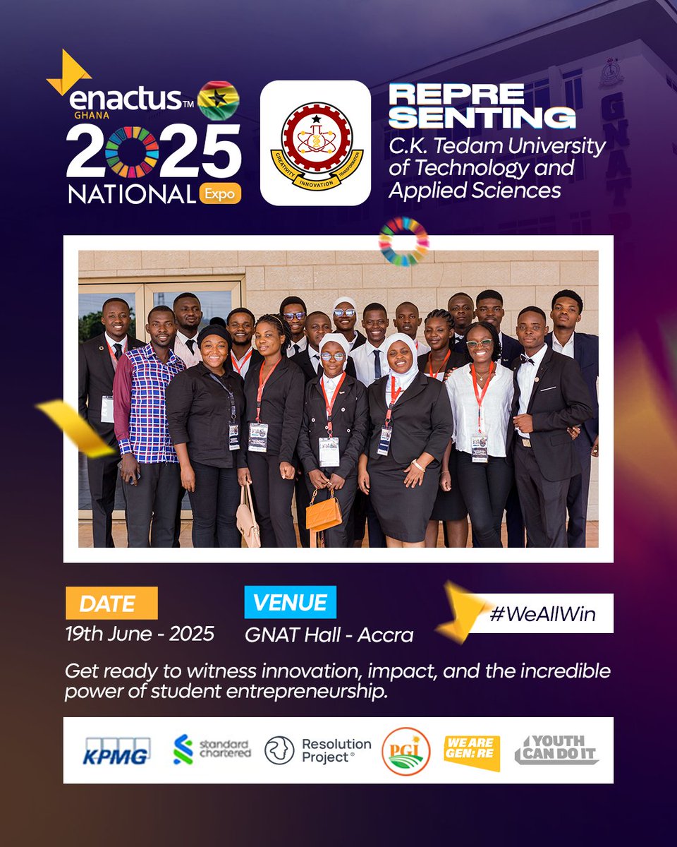 EnactusGhana's tweet photo. 💡 Get to know the faces behind the projects. These are the #NextGenLeaders shaping a better tomorrow — one innovation at a time.

#EnactusGhana2025 #MeetTheTeams #TeamEnactus #EntrepreneurialAction #SocialInnovation #RoadToNationals #YouthEmpowerment #WeAllWin #NextGenLeaders https://t.co/JsrgKyYMjX