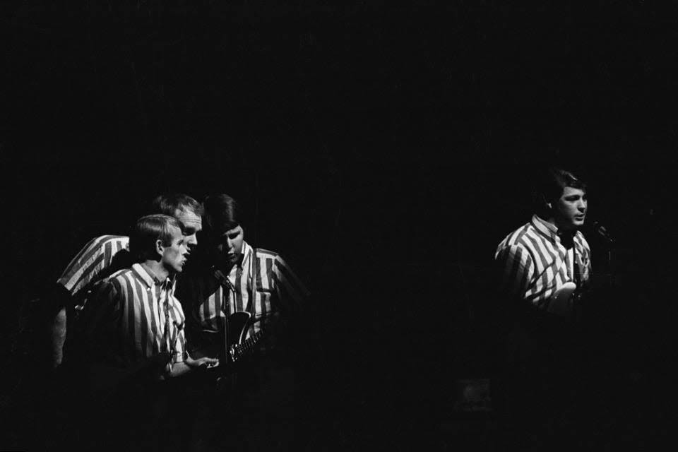 The Beach Boys performing at The Olympia in Paris. Dated November 18th, 1964.
Shot by Roger Kasparian