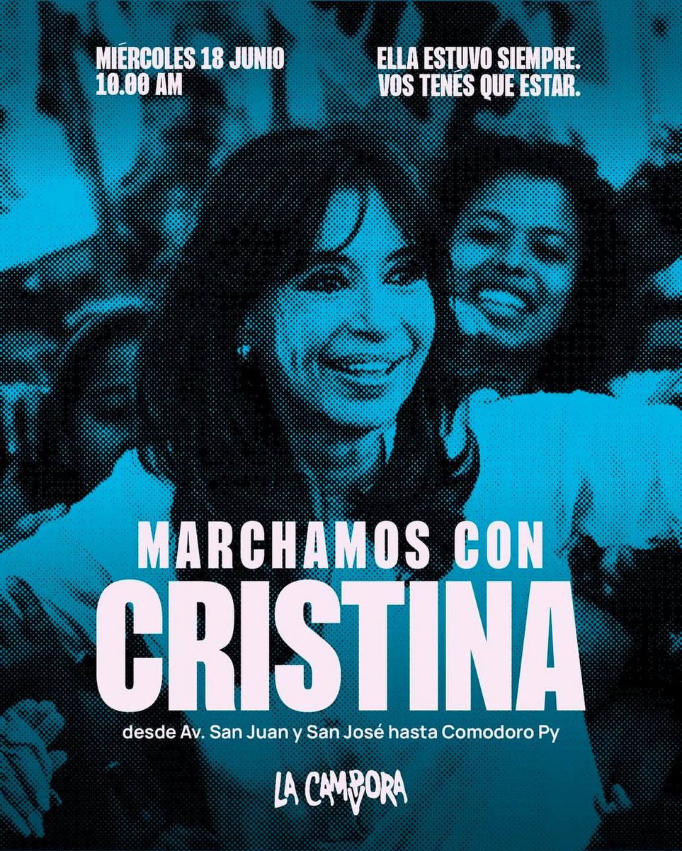 María Teresa Pérez (@m_tere_perez) on Twitter photo Argentina está con Cristina y España también. Por eso desde @Podemos hemos venido a Buenos Aires a participar de la marcha de mañana en apoyo a <a href="/CFKArgentina/">Cristina Kirchner</a> y al movimiento nacional y popular. Quieren proscribirla y matar la democracia argentina. Toca levantar la alternativa. ✌️ Argentina está con Cristina y España también. Por eso desde @Podemos hemos venido a Buenos Aires a participar de la marcha de mañana en apoyo a <a href="/CFKArgentina/">Cristina Kirchner</a> y al movimiento nacional y popular. Quieren proscribirla y matar la democracia argentina. Toca levantar la alternativa. ✌️