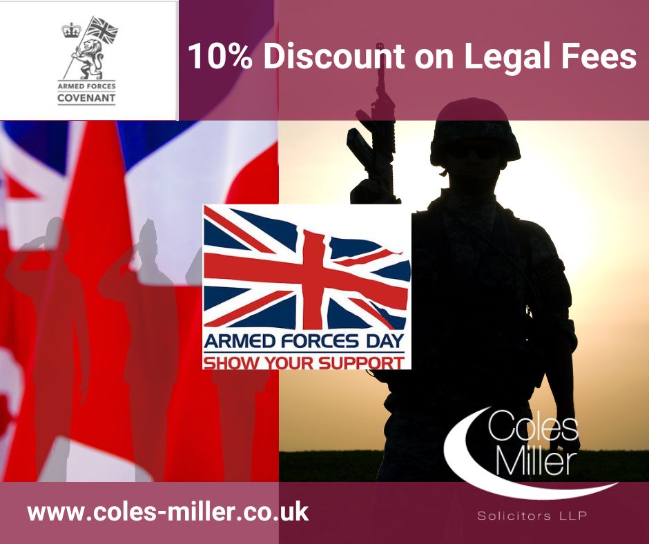 Tomorrow is #ArmedForcesDay - a chance to show support for those that make up the #ArmedForces community.

We're pleased to support our Armed Forces throughout the UK.

We offer a 10% discount on our services to any serving member.

coles-miller.co.uk