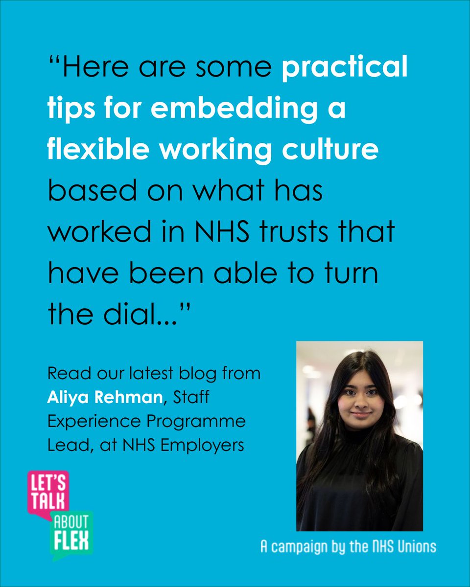 NHS Unions (@nhsunions) on Twitter photo How can local leaders foster positive change that is not only meaningful but lasting?
Aliya Rehman, from <a href="/NHSEmployers/">NHS Employers</a>, talks to us about how to make organisational change stick.
#TalkAboutFlex
talkaboutflex.org/flex-talk-arti… How can local leaders foster positive change that is not only meaningful but lasting?
Aliya Rehman, from <a href="/NHSEmployers/">NHS Employers</a>, talks to us about how to make organisational change stick.
#TalkAboutFlex
talkaboutflex.org/flex-talk-arti…