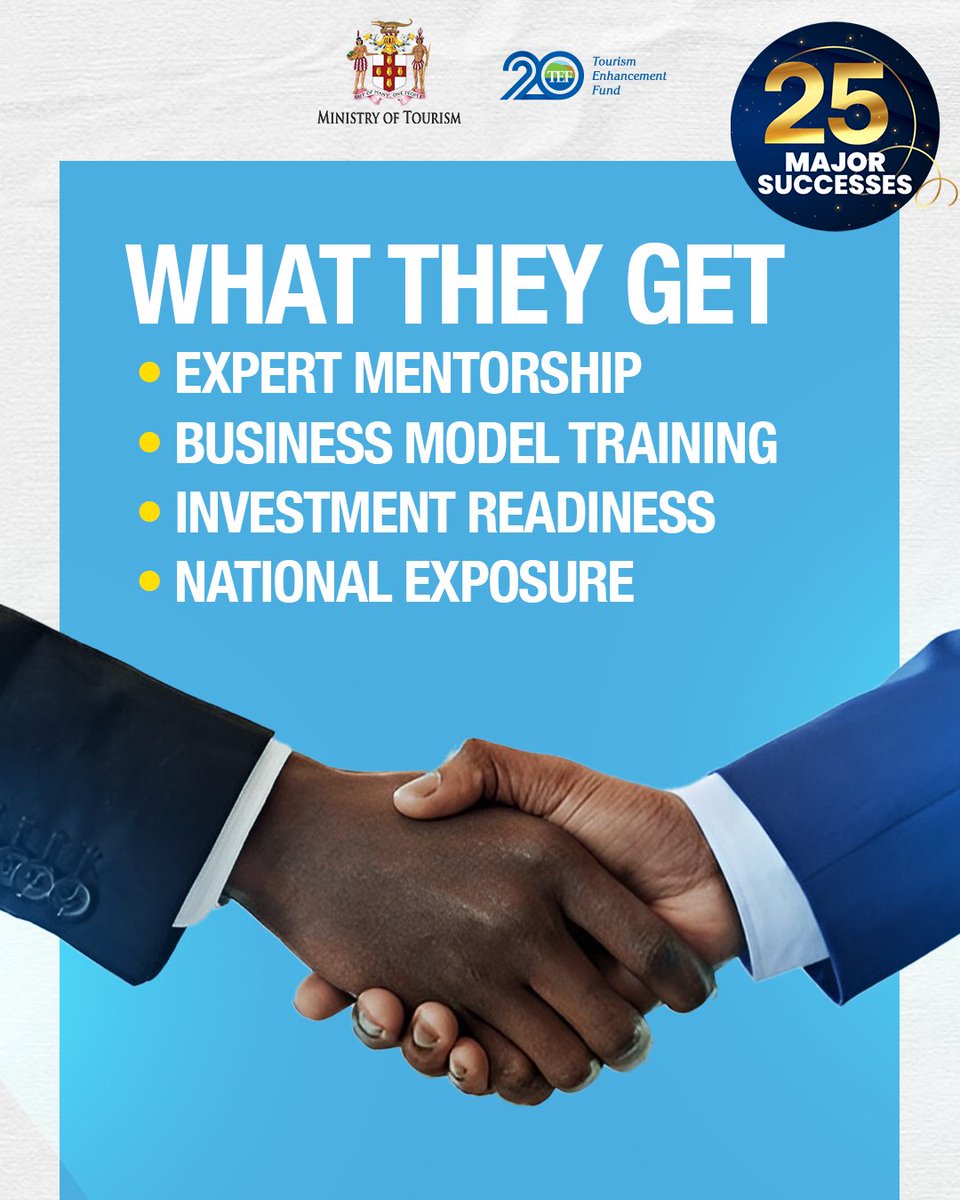 Igniting Innovation in Tourism!
With J$100M in backing, the Tourism Innovation Incubator is turning bold ideas into real solutions — led by Jamaica’s youth.✅ 550% growth in 2024
✅ 222 applicants, 22 selected
✅ Expert mentorship &amp; national exposure   #Sectoral2025 #ThriveIn2025