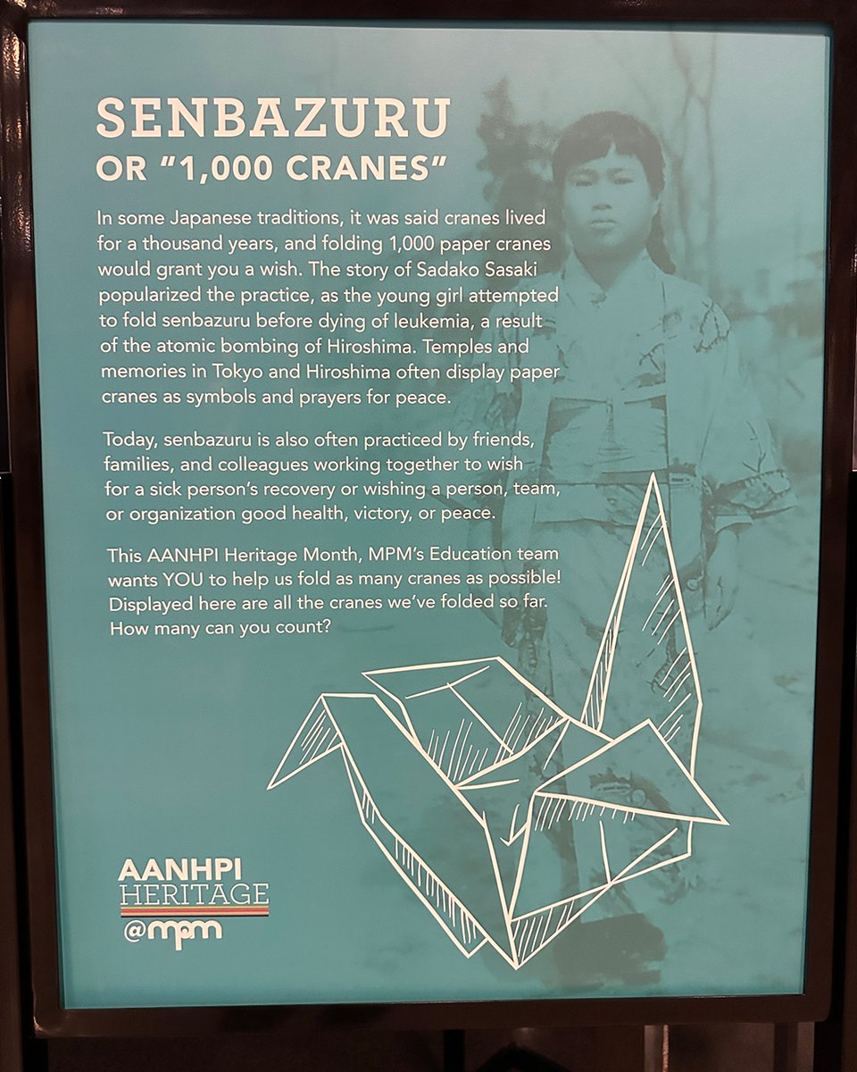As part of AANHPI Heritage Month in May, we set out to fold 1,000 paper cranes. Our staff flew way past that number and landed on a whopping 1,242 cranes! What animals do you know how to make out of folded paper?