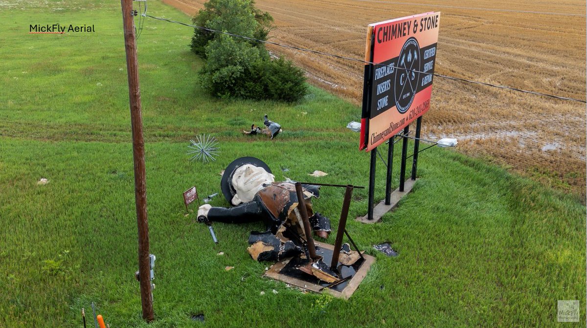 FALLEN ICON: Storm topples ‘chimney sweep’ statue in McPherson County

kwch.com/2025/06/17/sto… #kwch12
