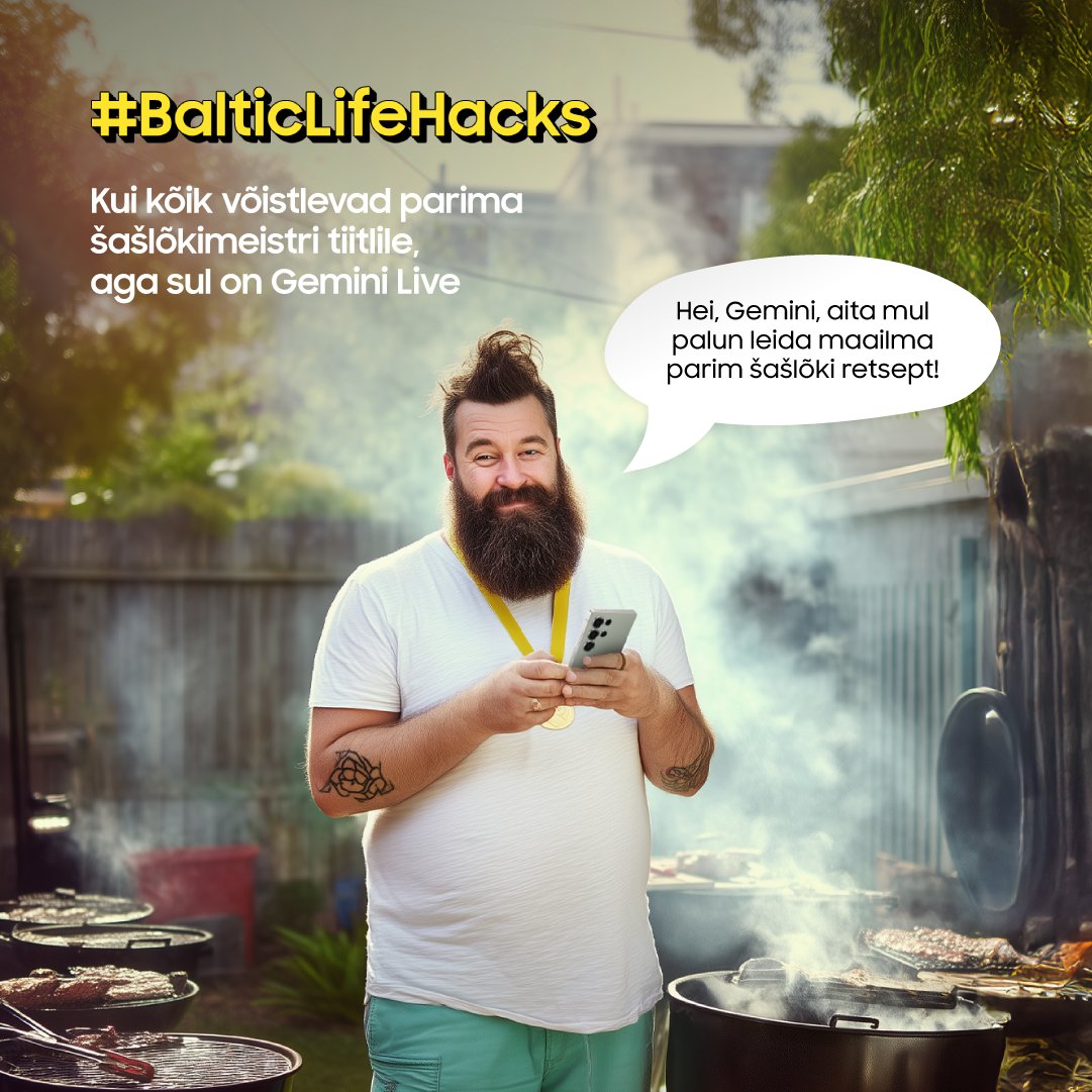 See aeg on käes! Kes valmistab kõige maitsvama šašlõki? Gemini Live aitab kindlasti leida vinge retsepti! 😏 🔥 

Vaata lähemalt: bit.ly/3Ct3GXj 
*Gemini on Google LLC kaubamärk.