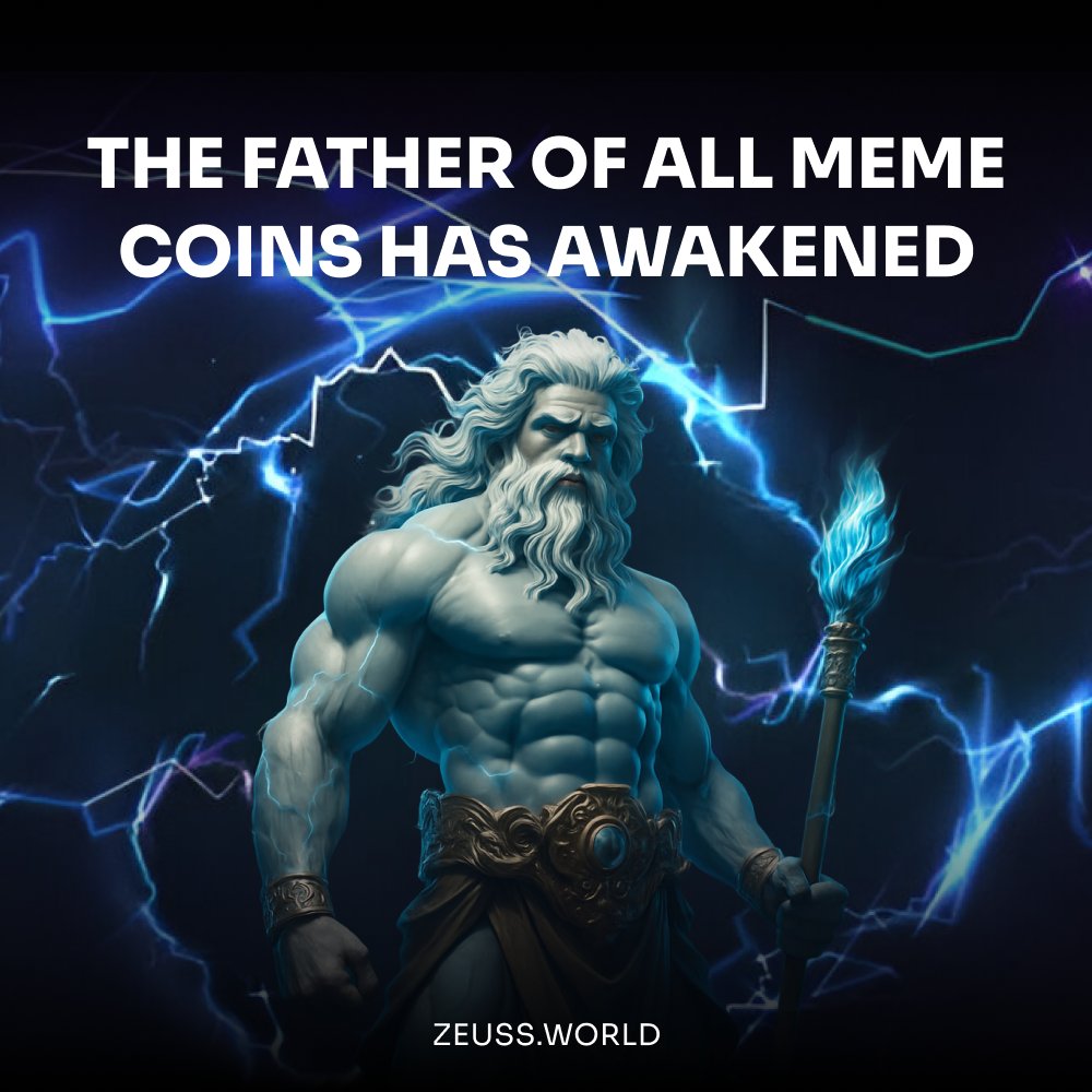 WorldofZeus's tweet image. The father of all meme coins has awakened ⚡ Are you worthy?
#ZEUSS #CryptoNews #MemeCoinSeason #AltcoinGems #CryptoRevolution