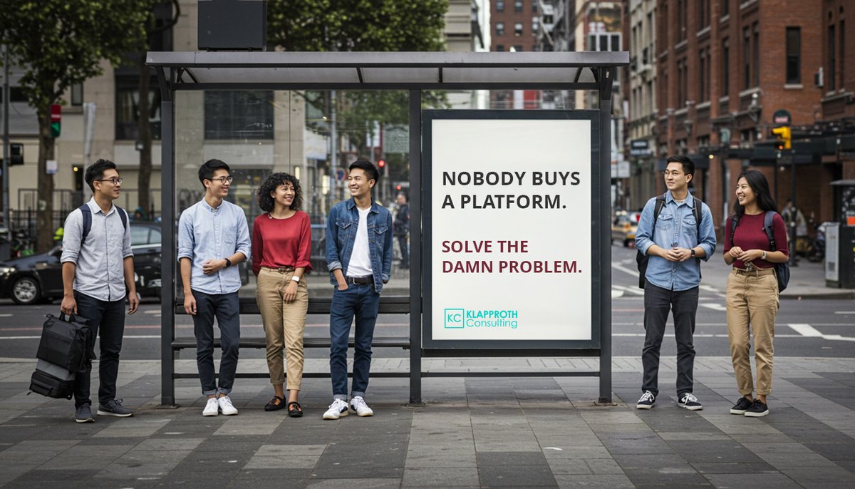 🚨 Tech founders: Nobody’s buying your “platform.”
 They’re buying a fix to a $10M problem.
 Stop pitching architecture. Start solving – and selling – something.
 👉 lnkd.in/eBmee-yP 
#ExplosiveGrowth #B2BMarketing #EngineerYourMarketing