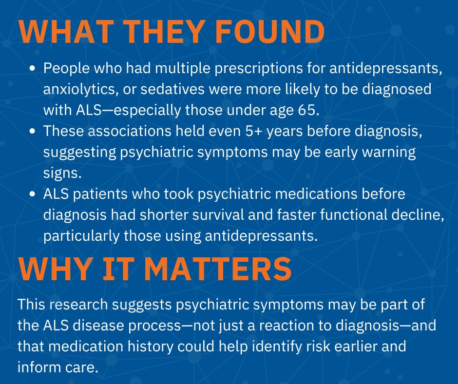 🧪 New international study from Sweden, the Netherlands, Iceland &amp; Harvard explores links between psychiatric meds and ALS risk.
⚠️ It doesn't suggest meds cause ALS or should be stopped—but may reveal early signs.
🔗 Click the link to learn more: jamanetwork.com/journals/jaman…