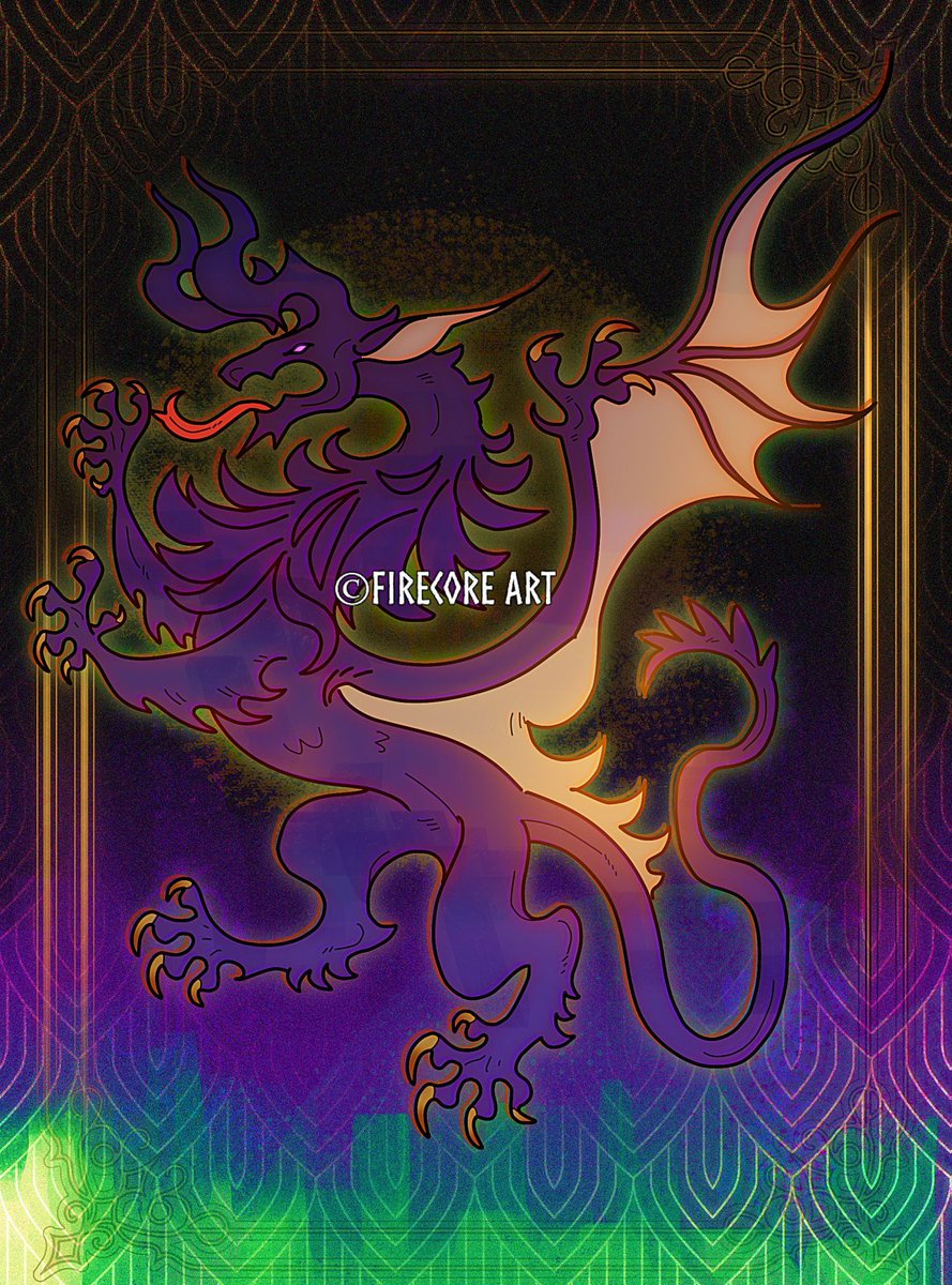 A dragon motif I made inspired in my main character. I plan to create more of these in the future for original story purposes!
#oc #ocart #dragonart