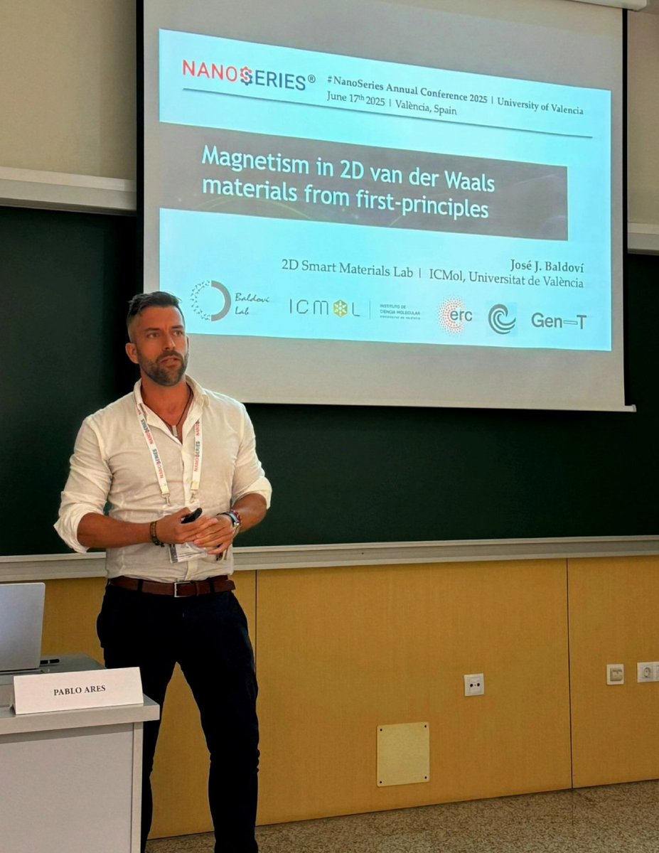 🗣This afternoon I have presented an overview of our recent results on 2D van der Waals magnetic materials at #NanoSeries2025 Annual Conference, which takes place this week at the Faculty of Medicine and Dentistry of the University of València🔬

Thanks for the kind invitation,