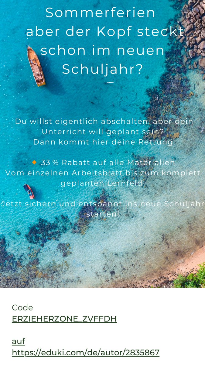 Code: 

ERZIEHERZONE_ZVFFDH

auf:

eduki.com/de/autor/28358…