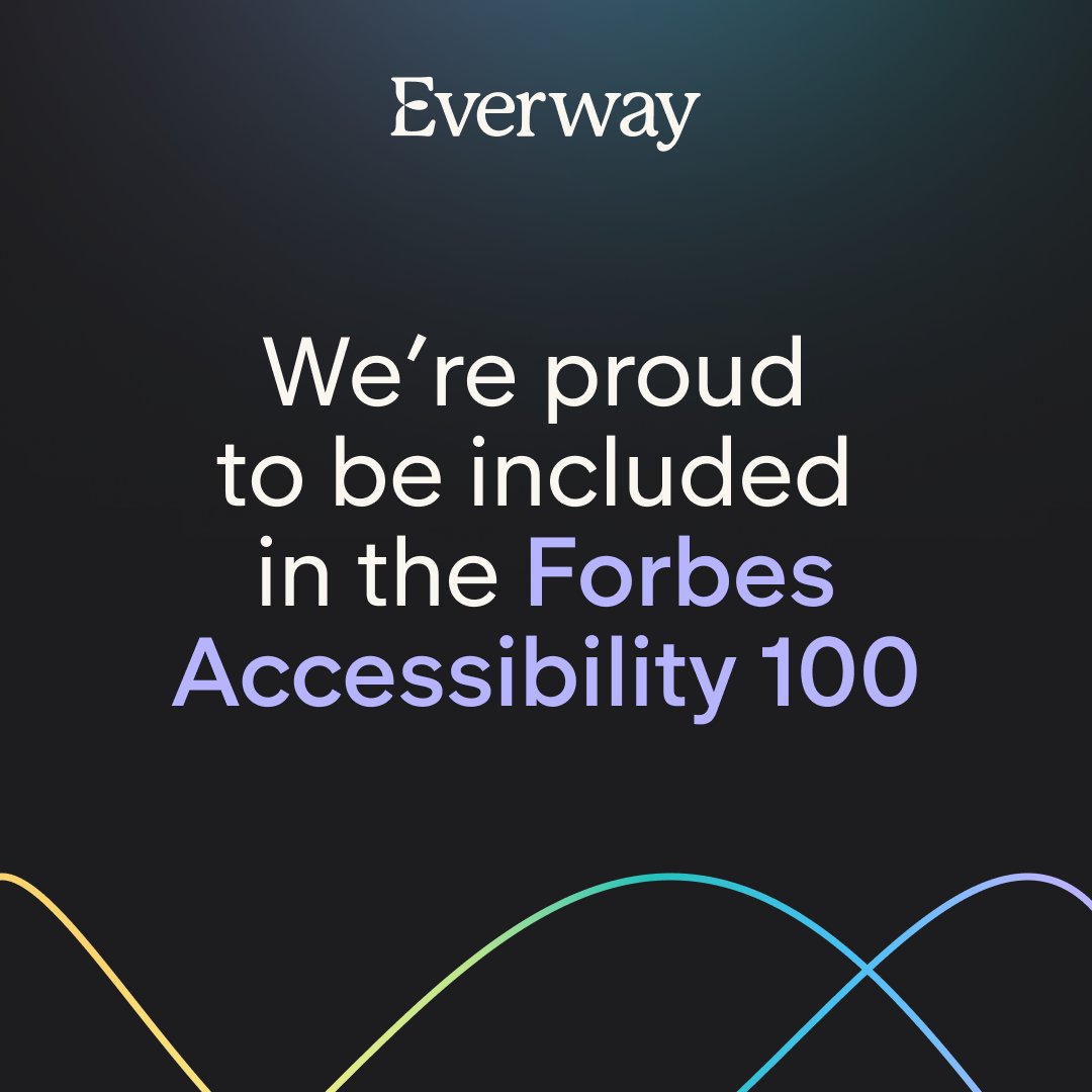 Everwayglobal's tweet image. We’re thrilled to be included in the @Forbes first-ever #ForbesAccessibility100 list that honors Everway as one of the biggest innovators and impact-makers in #accessibility. everway.com/press/forbes-t…