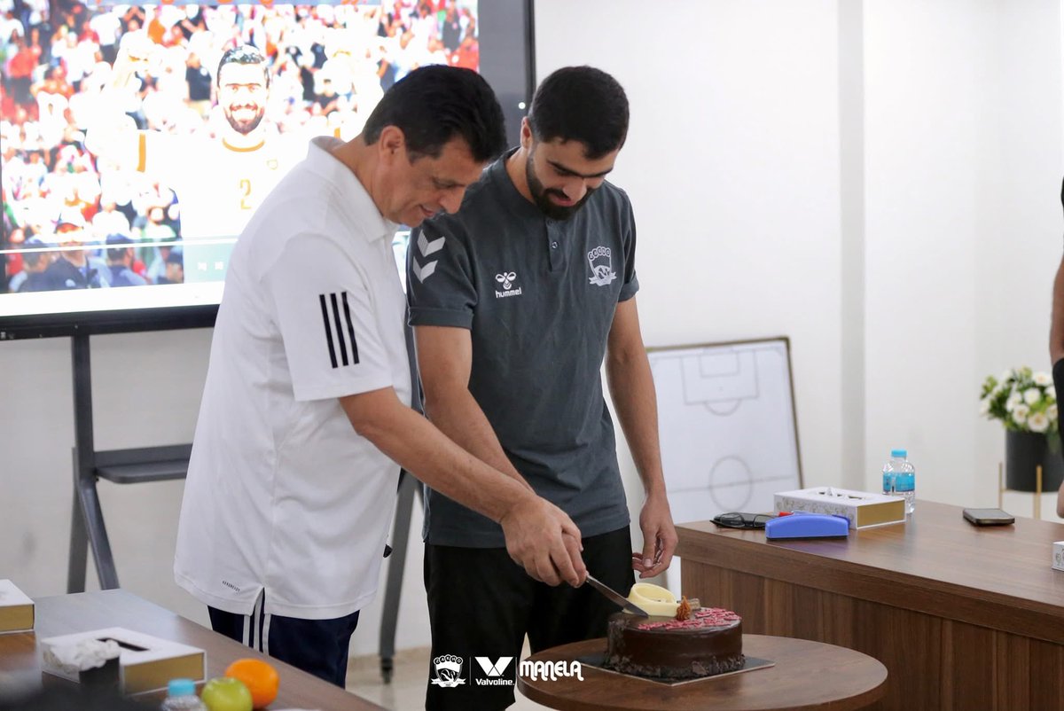 نادي زاخو يحتفي بلاعبه الاردني محمد ابو حشيش بعد تأهل منتخب بلاده الأردن لنهائيات كأس العالم ٢٠٢٦