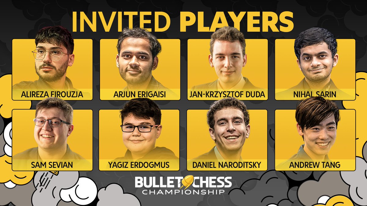 He's here - Andrew Tang is the 8th confirmed player for the Bullet Chess Championship! 👏 #BulletChess