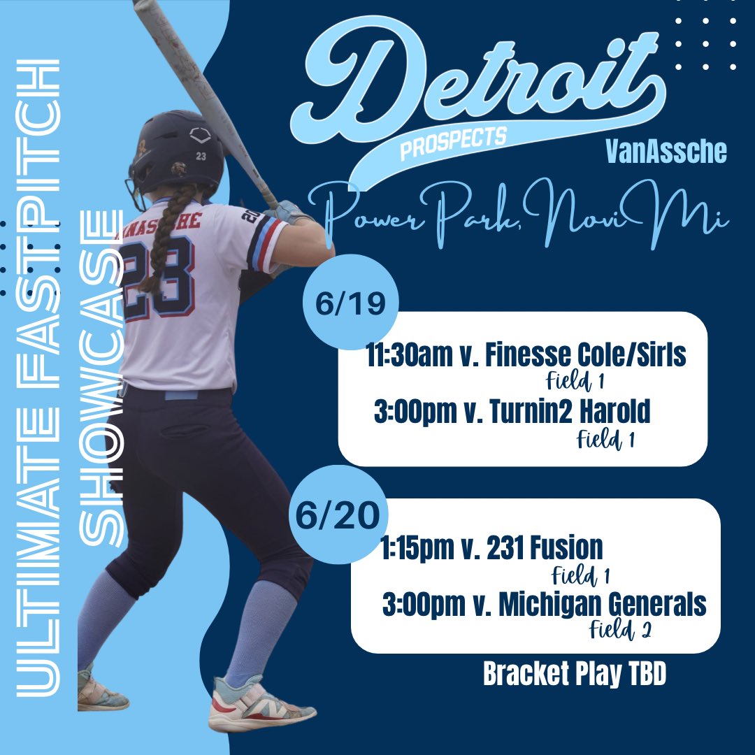 Detroit Prospects VanAssche (@detprospectsfp) on Twitter photo We are staying local this weekend in the UFS Generals tourney. Come check us out! <a href="/drewvan2028/">Drew VanAssche</a> <a href="/kendradamm09/">Kendra Damm 2027</a> <a href="/CharliAlcorn/">Charli Alcorn</a> <a href="/ruby_hanna09/">Ruby Hanna 2027</a> <a href="/EvelynCondon28/">Evelyn Condon</a> <a href="/Mwierszewski00/">marlee wierszewski</a> <a href="/EllaThompson_27/">Ella Thompson</a> <a href="/Avashefferly316/">Ava shefferly</a> We are staying local this weekend in the UFS Generals tourney. Come check us out! <a href="/drewvan2028/">Drew VanAssche</a> <a href="/kendradamm09/">Kendra Damm 2027</a> <a href="/CharliAlcorn/">Charli Alcorn</a> <a href="/ruby_hanna09/">Ruby Hanna 2027</a> <a href="/EvelynCondon28/">Evelyn Condon</a> <a href="/Mwierszewski00/">marlee wierszewski</a> <a href="/EllaThompson_27/">Ella Thompson</a> <a href="/Avashefferly316/">Ava shefferly</a>